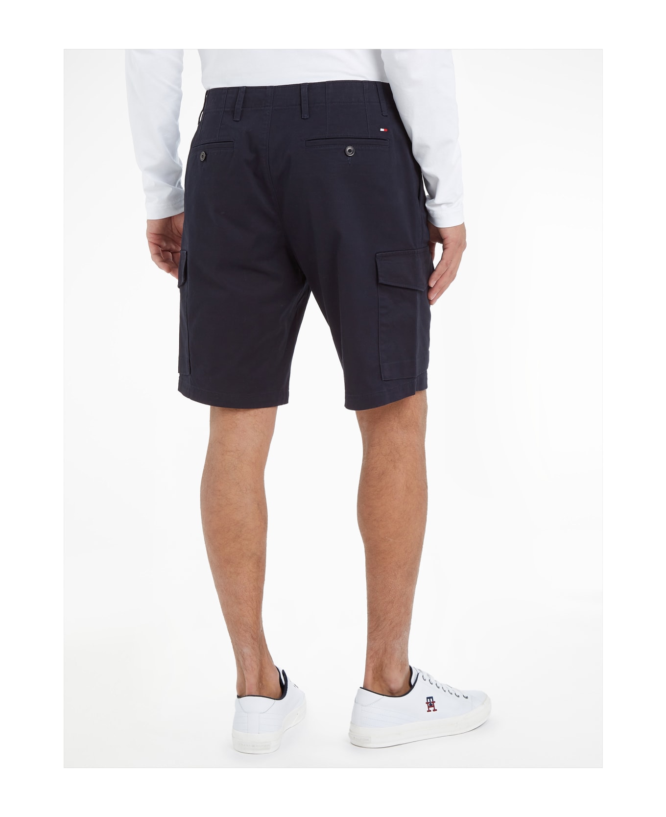 Tommy Hilfiger Navy Men's Bermuda Shorts With Pockets - DESERT SKY ショートパンツ