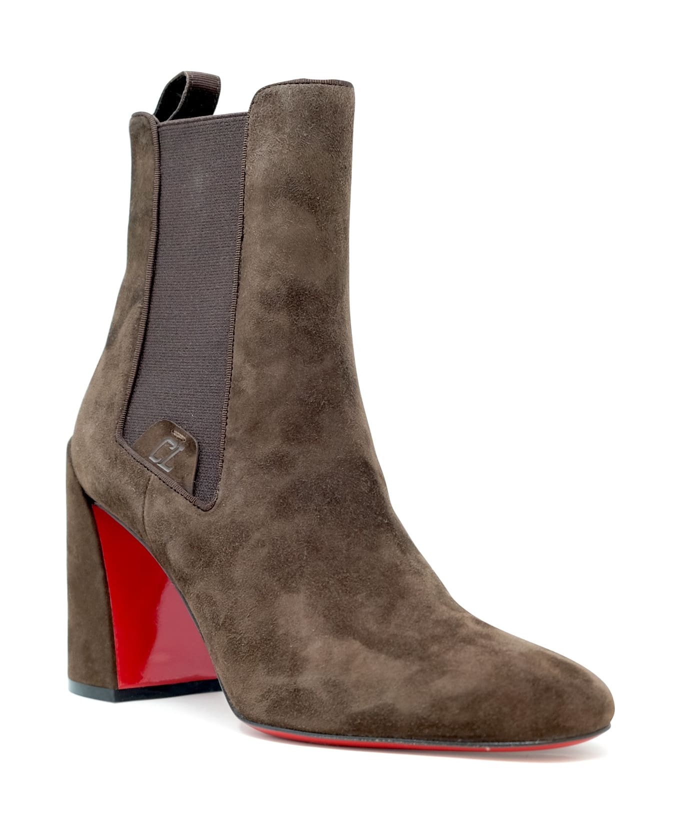 Christian Louboutin Brown Suede Leather Turelastic 85 Ankle Boots - BROWN