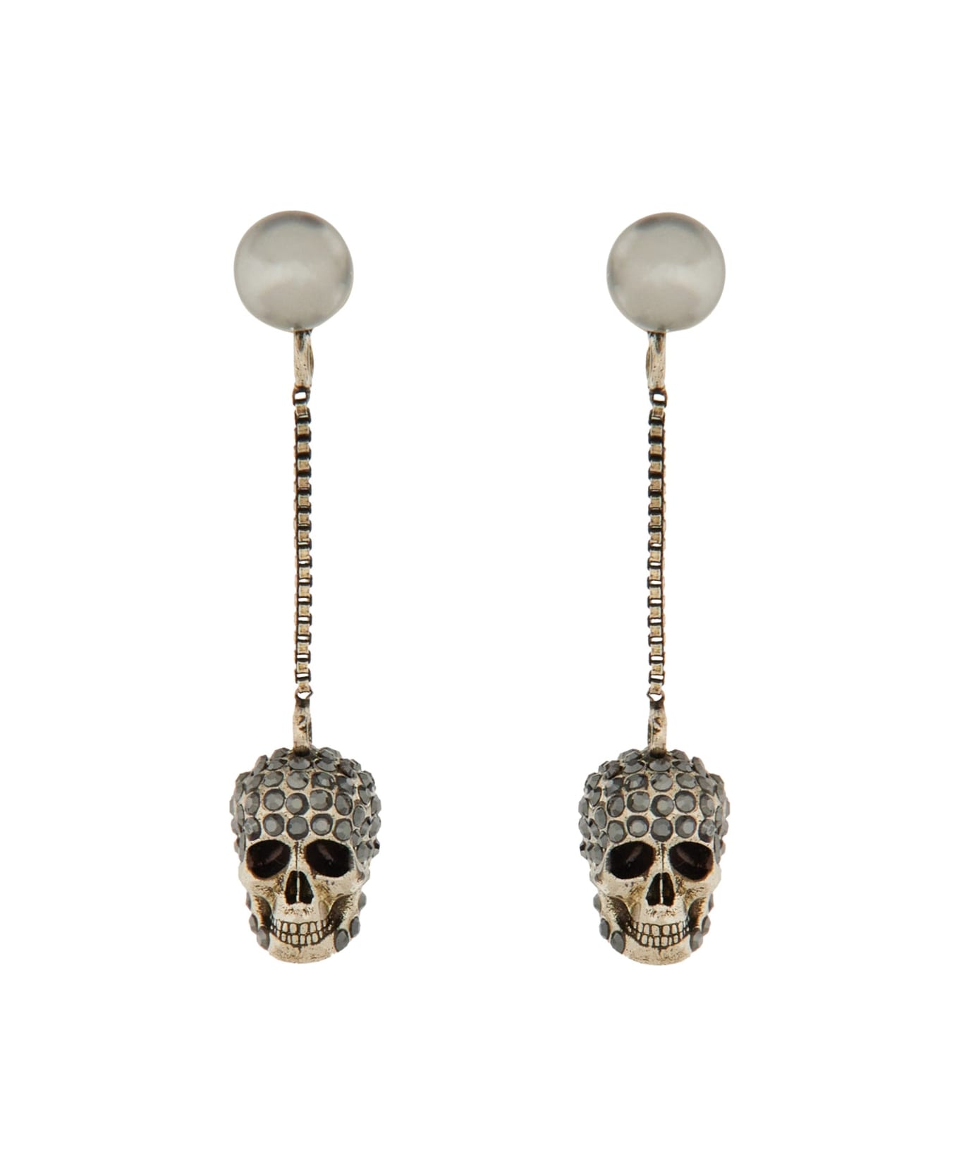 Alexander McQueen Skull Earrings - SILVER