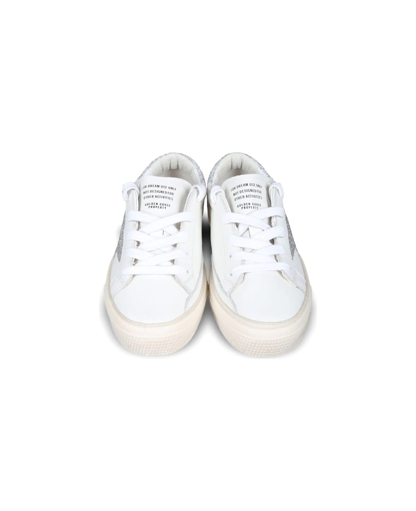 Golden Goose Sneakers May Con Glitter - White