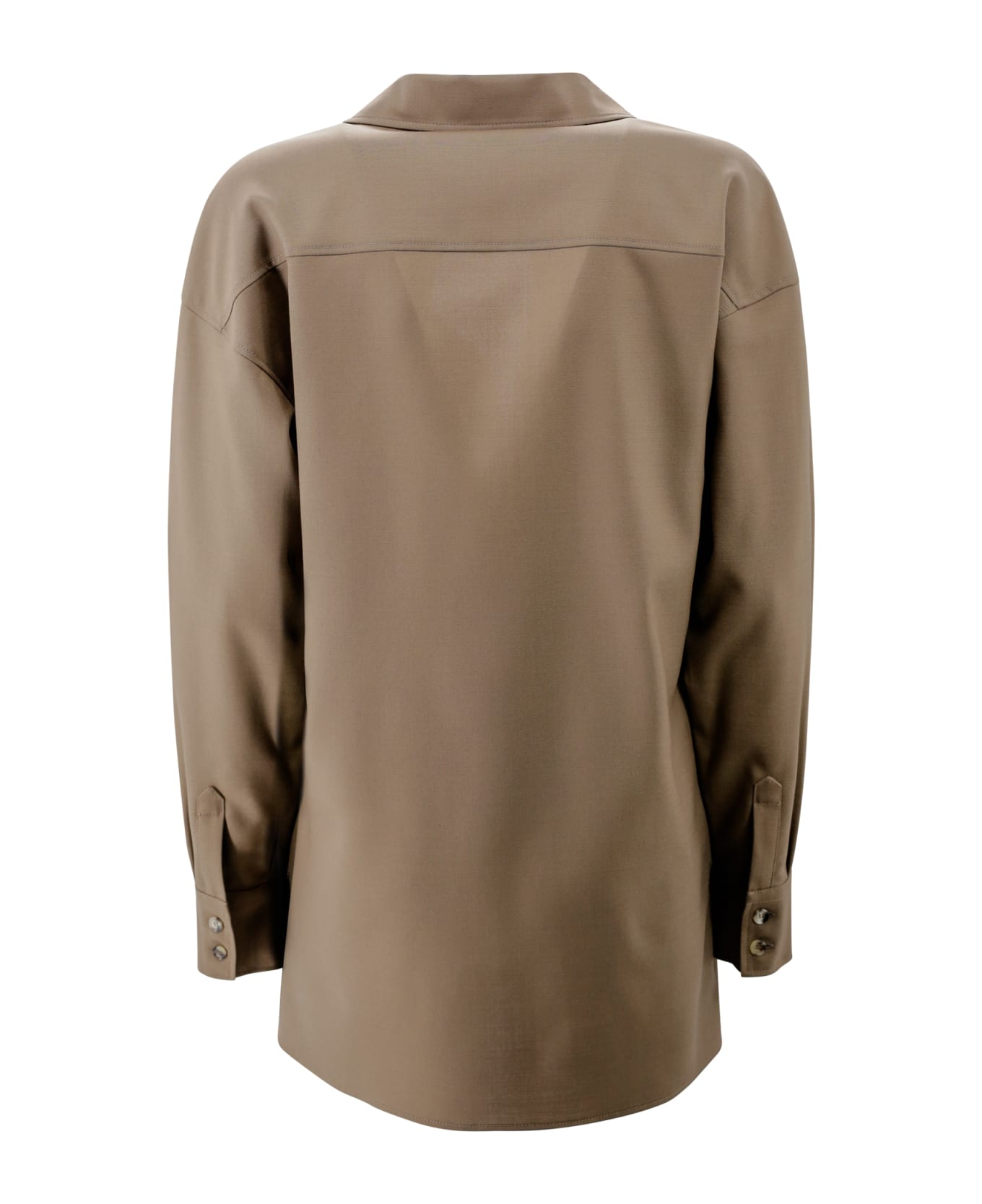 Philosophy di Lorenzo Serafini V-neck Long-sleeved Blouse - Beige