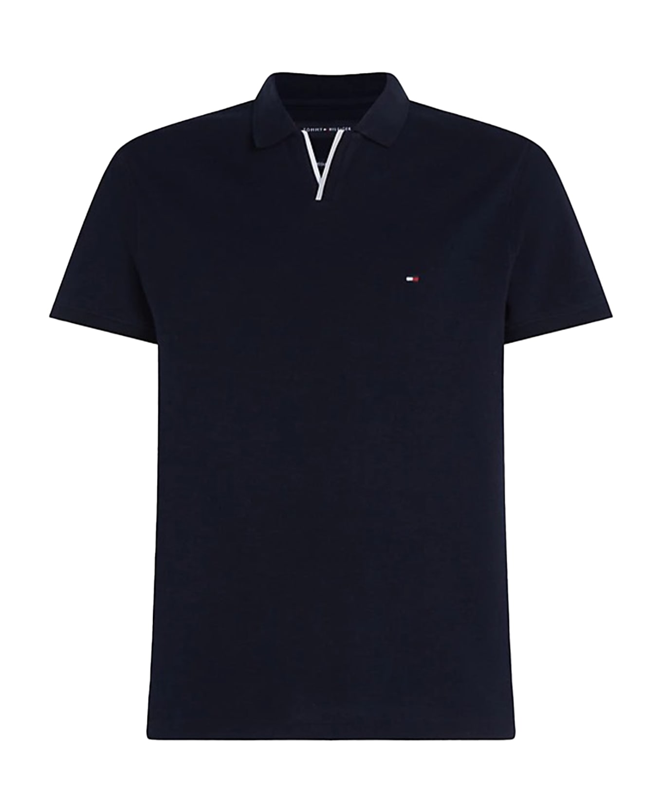 Tommy Hilfiger Navy Blue Regular Fit Polo Shirt - DESERT SKY