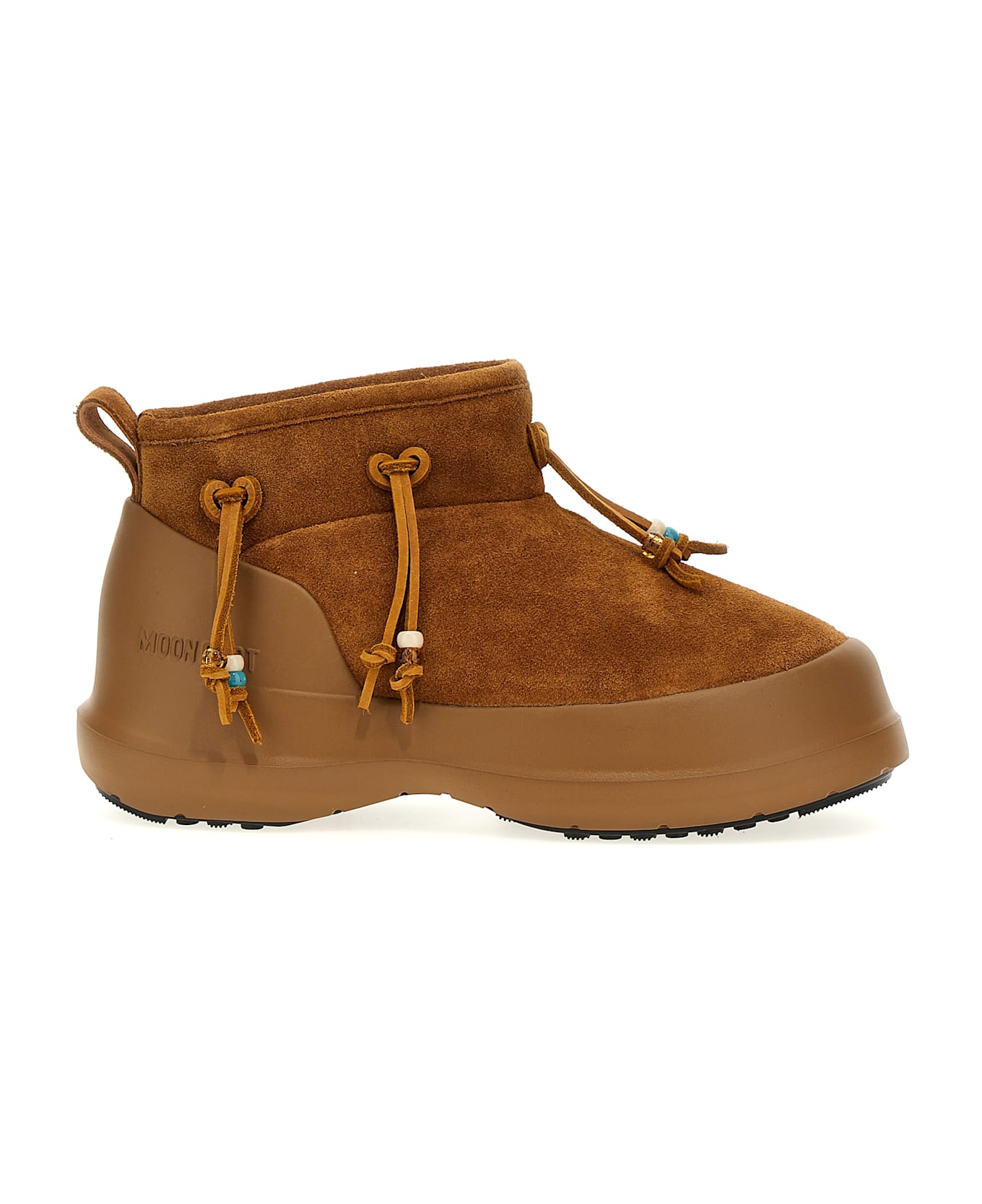 Moon Boot 'luna Low Suede Beads' Ankle Boots - Brown