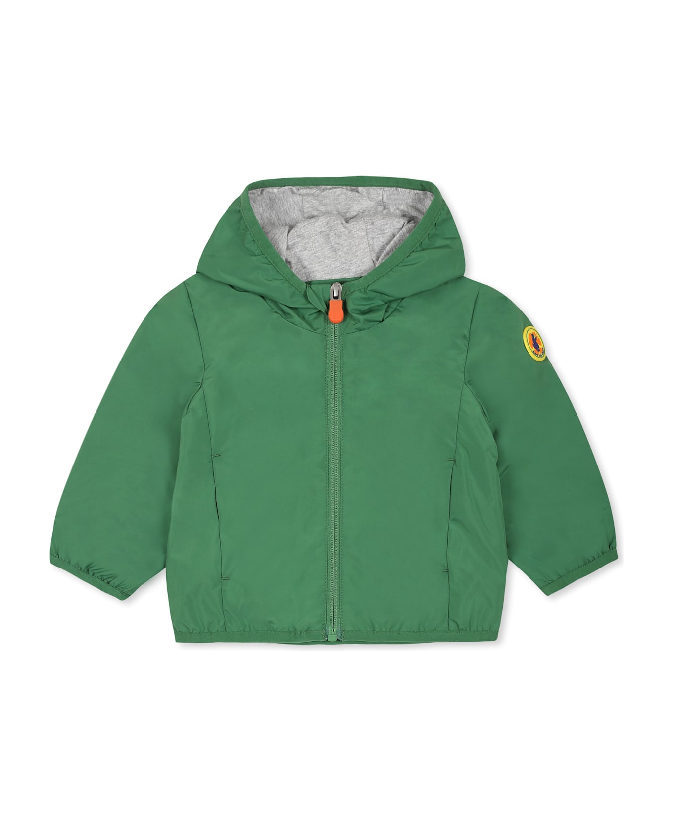 Save the Duck Green Windbreaker Jacket For Baby Boy With Logo - Green