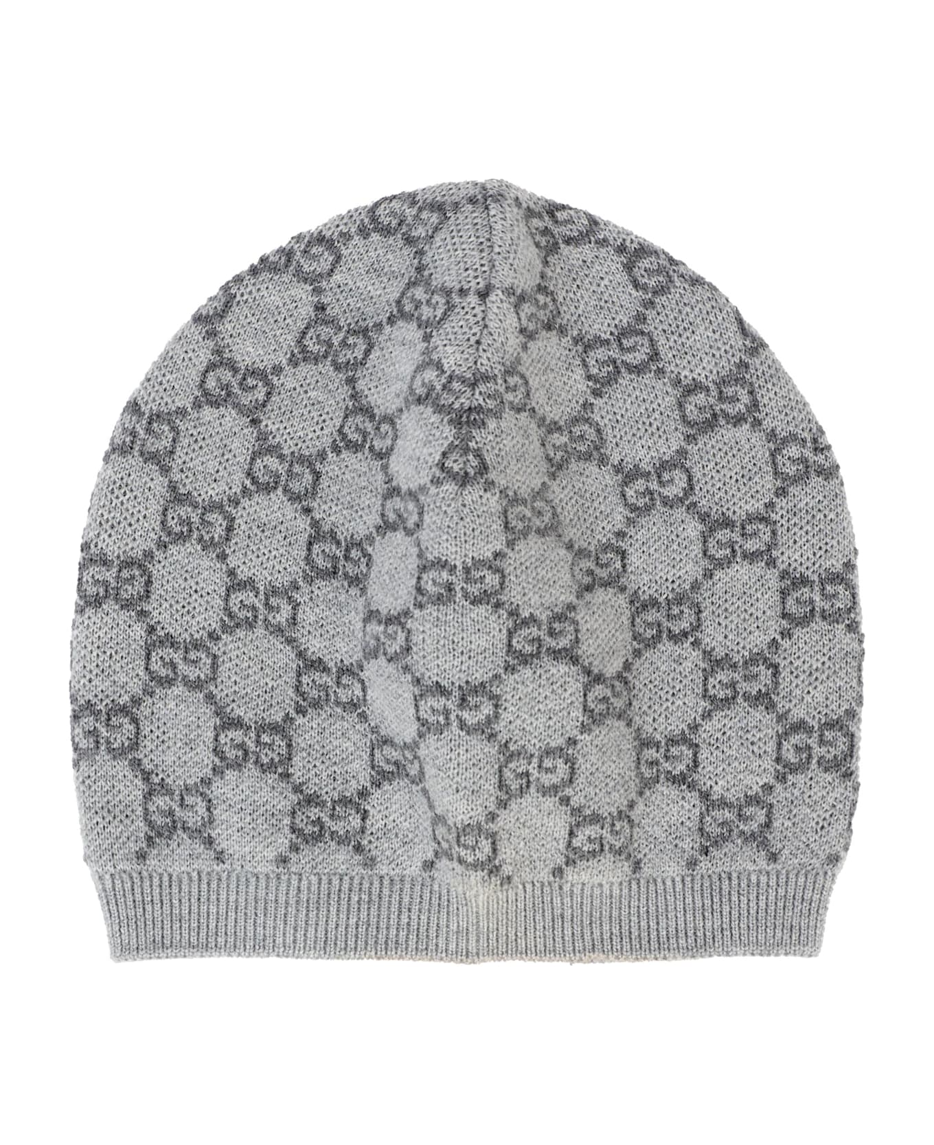 Gucci Grey Hat For Babykids With Gg Motif - Grey