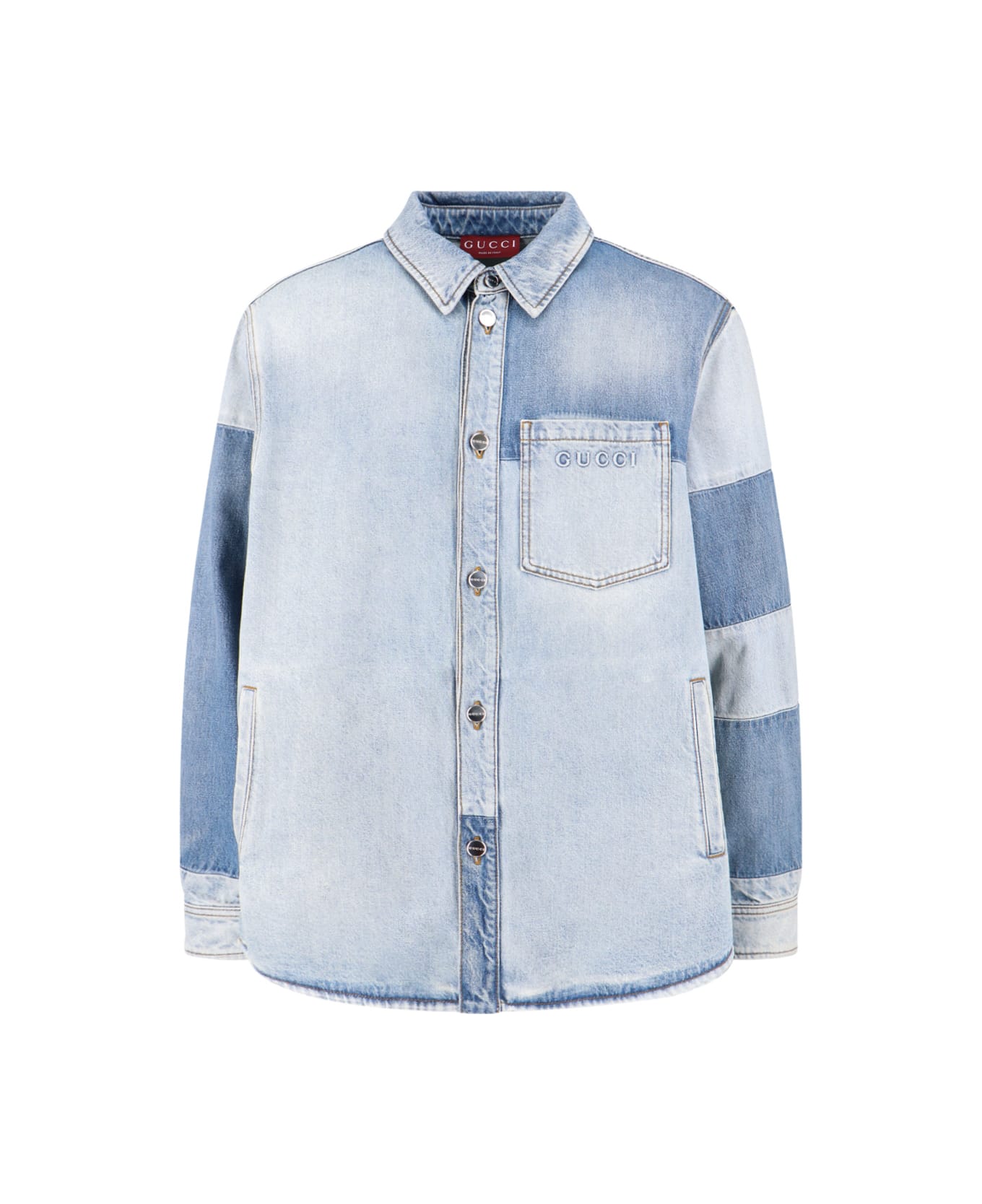 Gucci Denim Logo Shirt - Light Blue