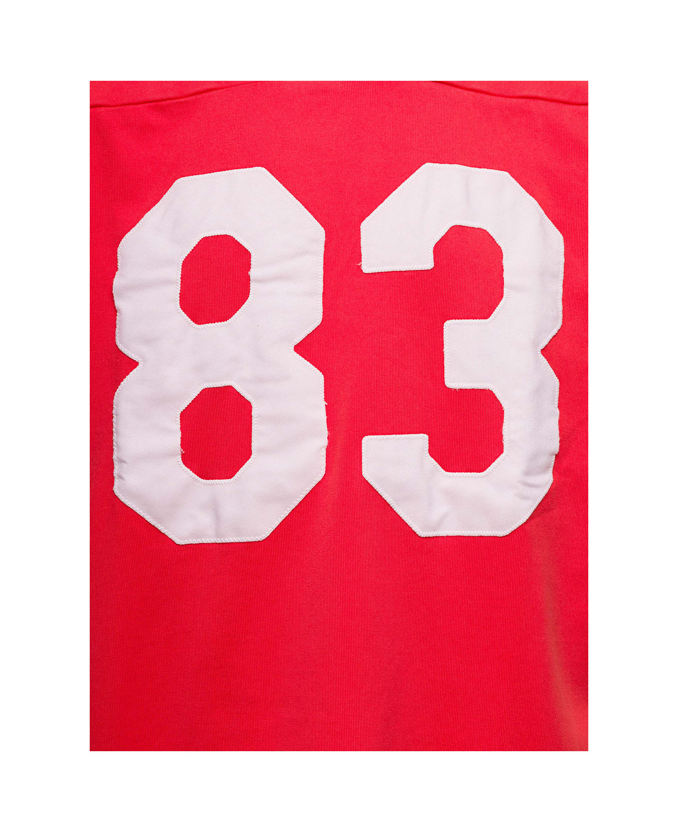 ERL Red Football T-shirt With 83 Print In Cotton - Red