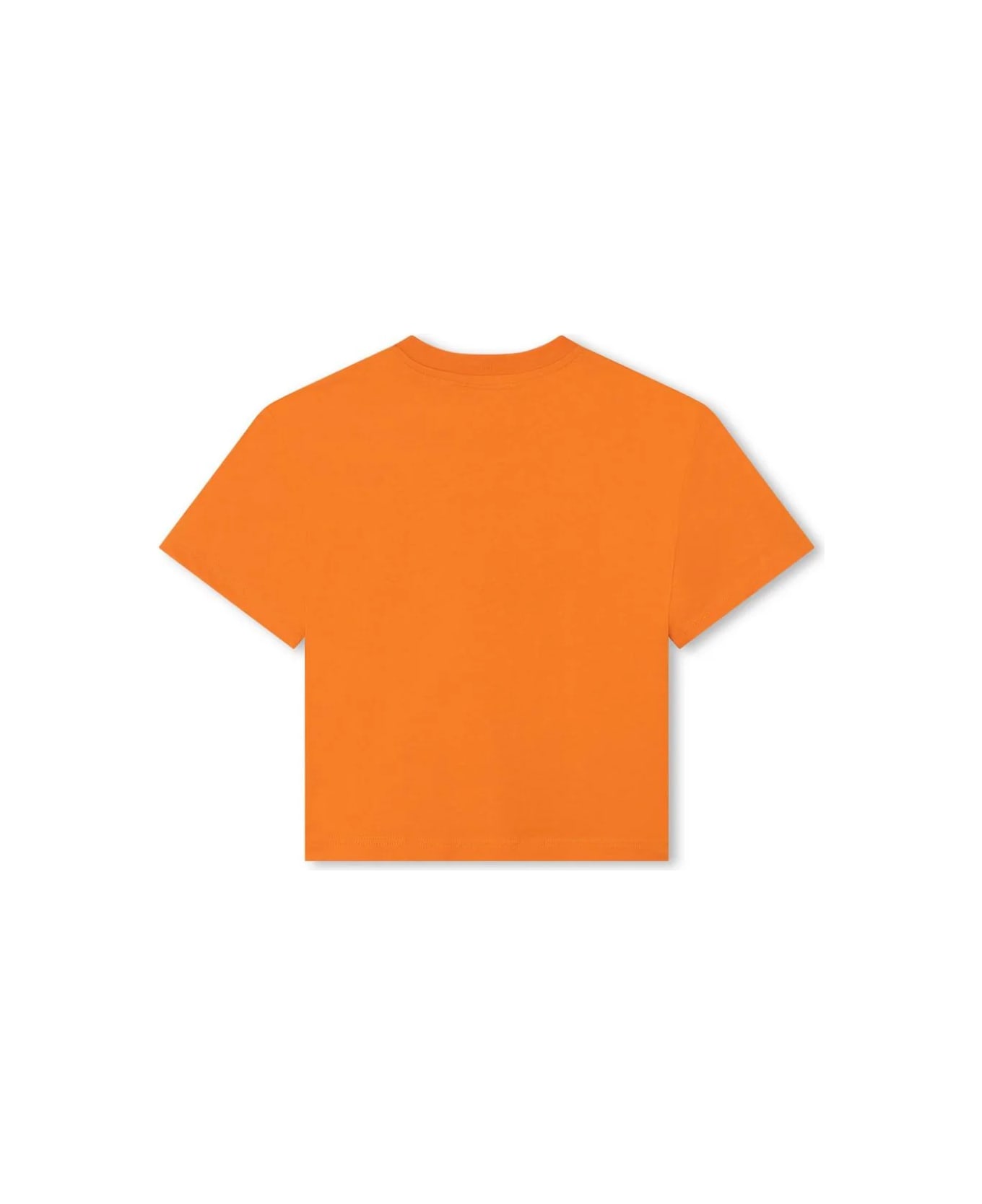 Lanvin Orange T-shirt With Logo Print - Arancione
