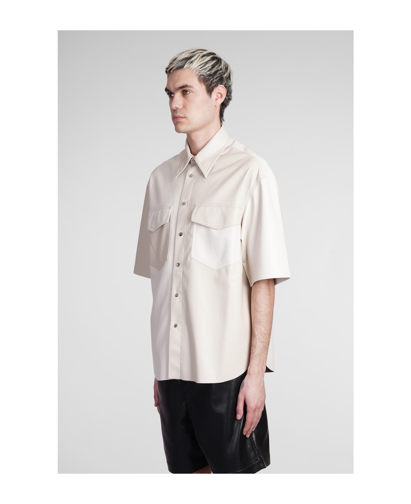 Nanushka Rens Shirt In White Polyester - white シャツ
