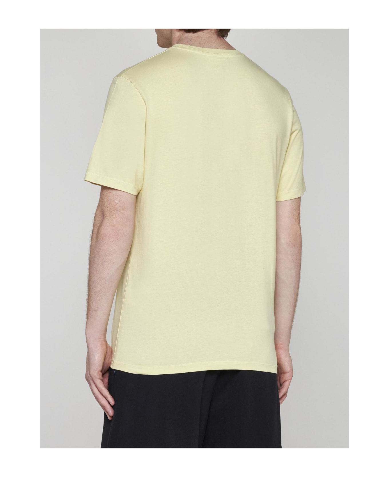 Maison Kitsuné Fox Head Patch Cotton T-shirt - Yellow