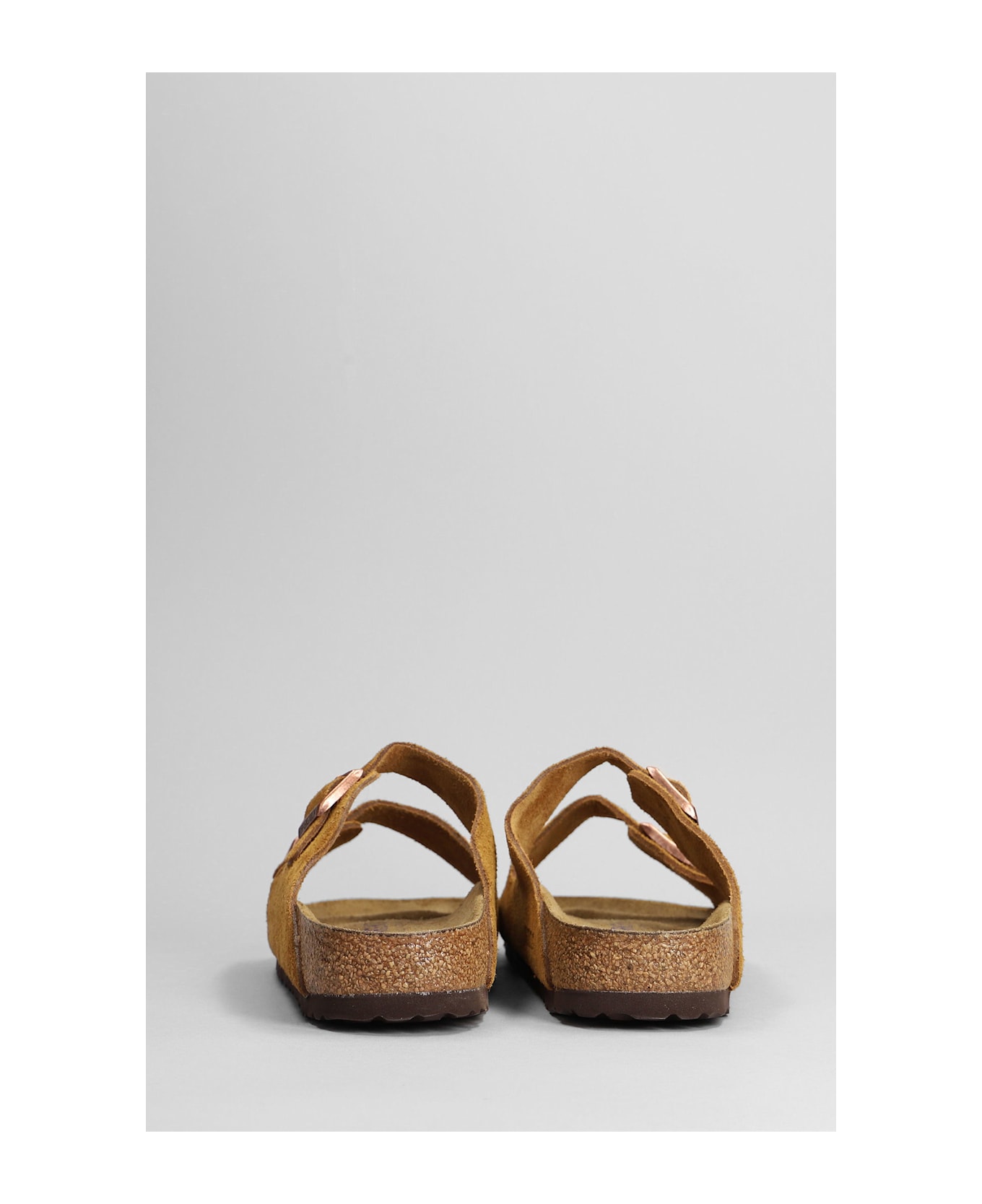 Birkenstock Arizona Sfb Flats In Leather Color Suede - leather color