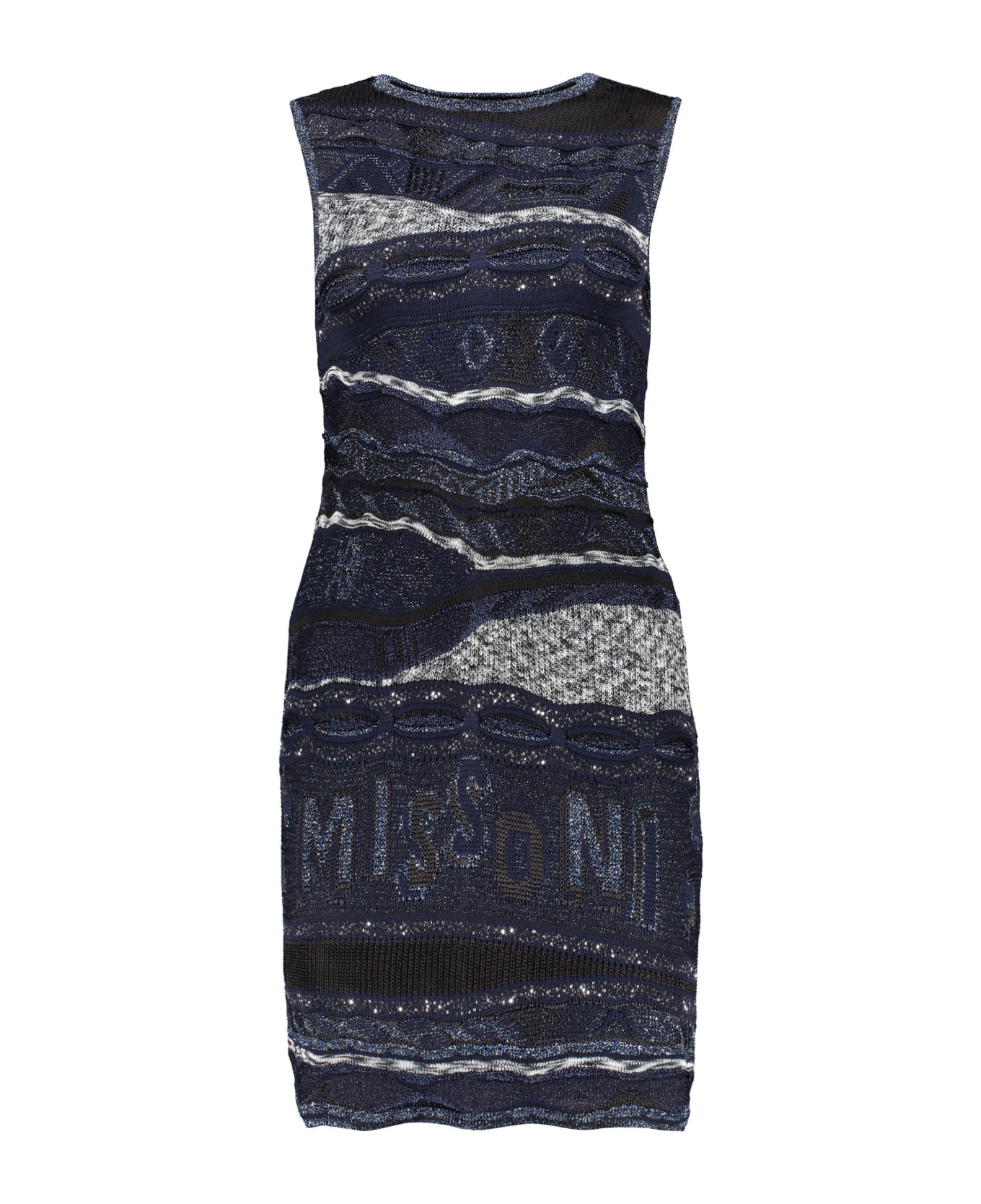 Missoni Knitted Dress - blue