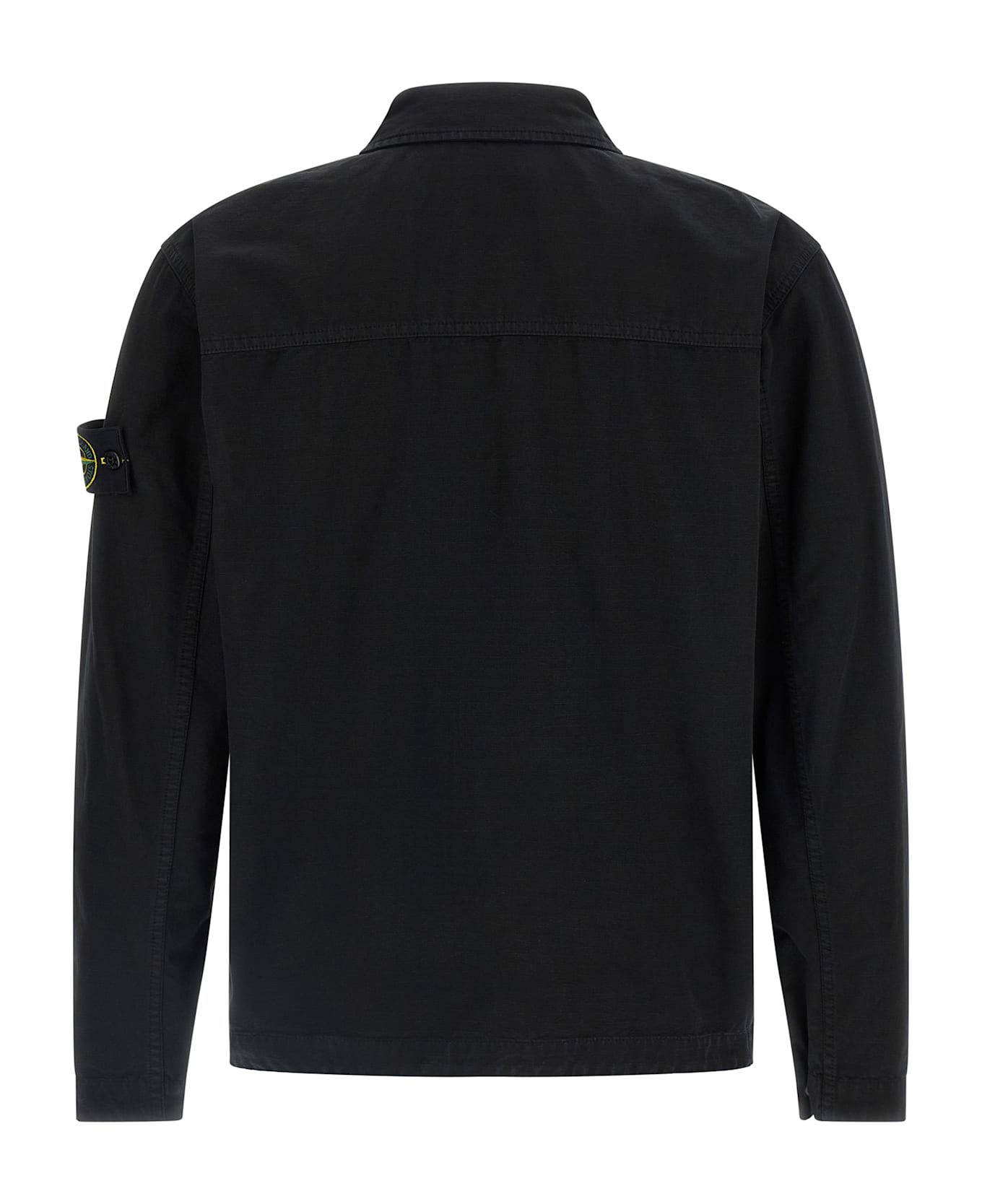 Stone Island Raw Cotton Overshirt - Black  