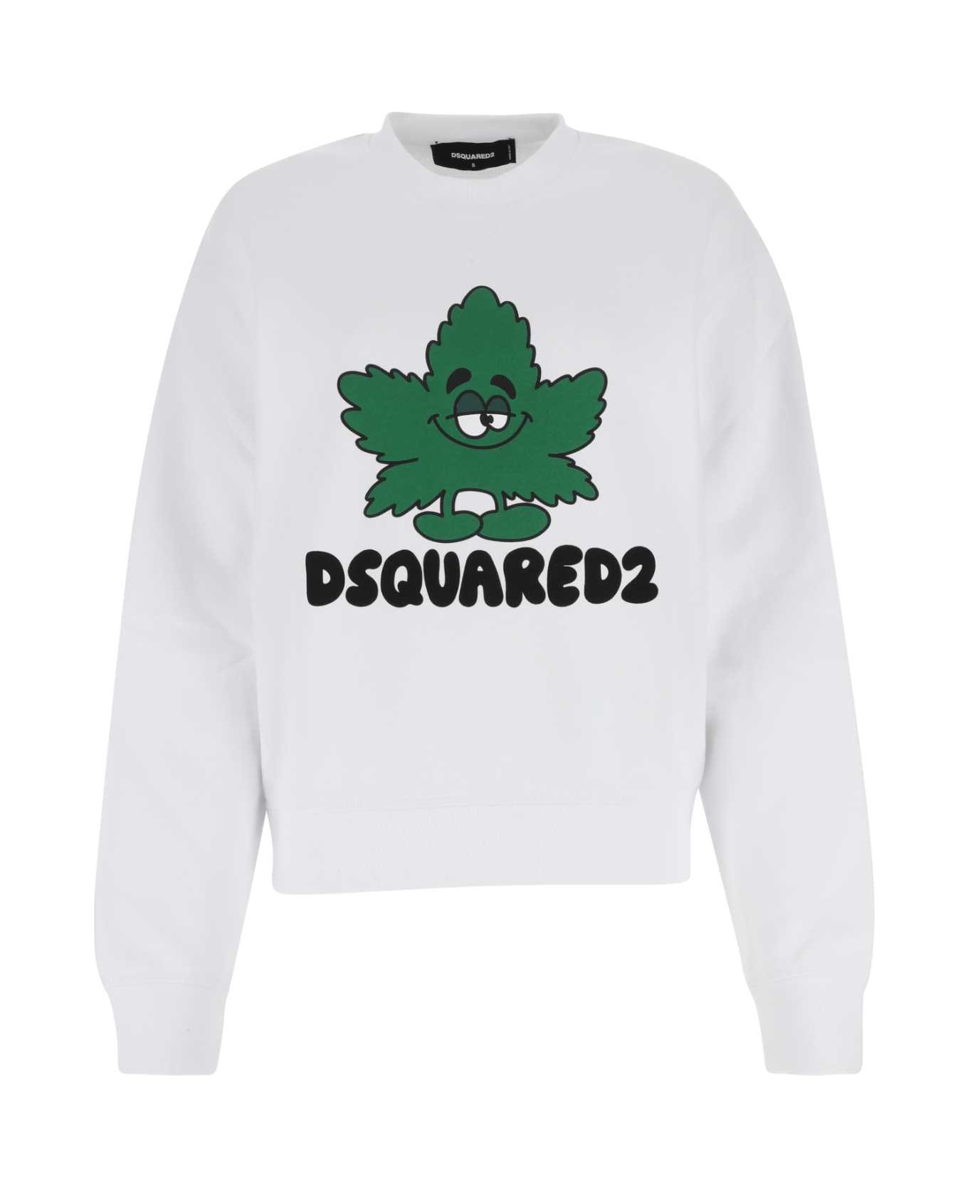 Dsquared2 White Cotton Sweatshirt - White