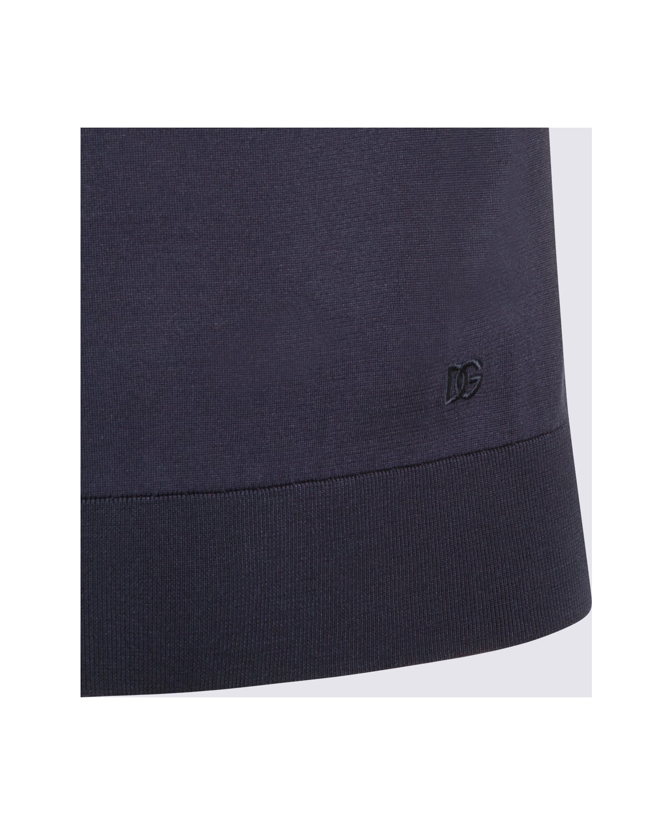 Dolce & Gabbana Navy Cotton Polo Shirt - Blue