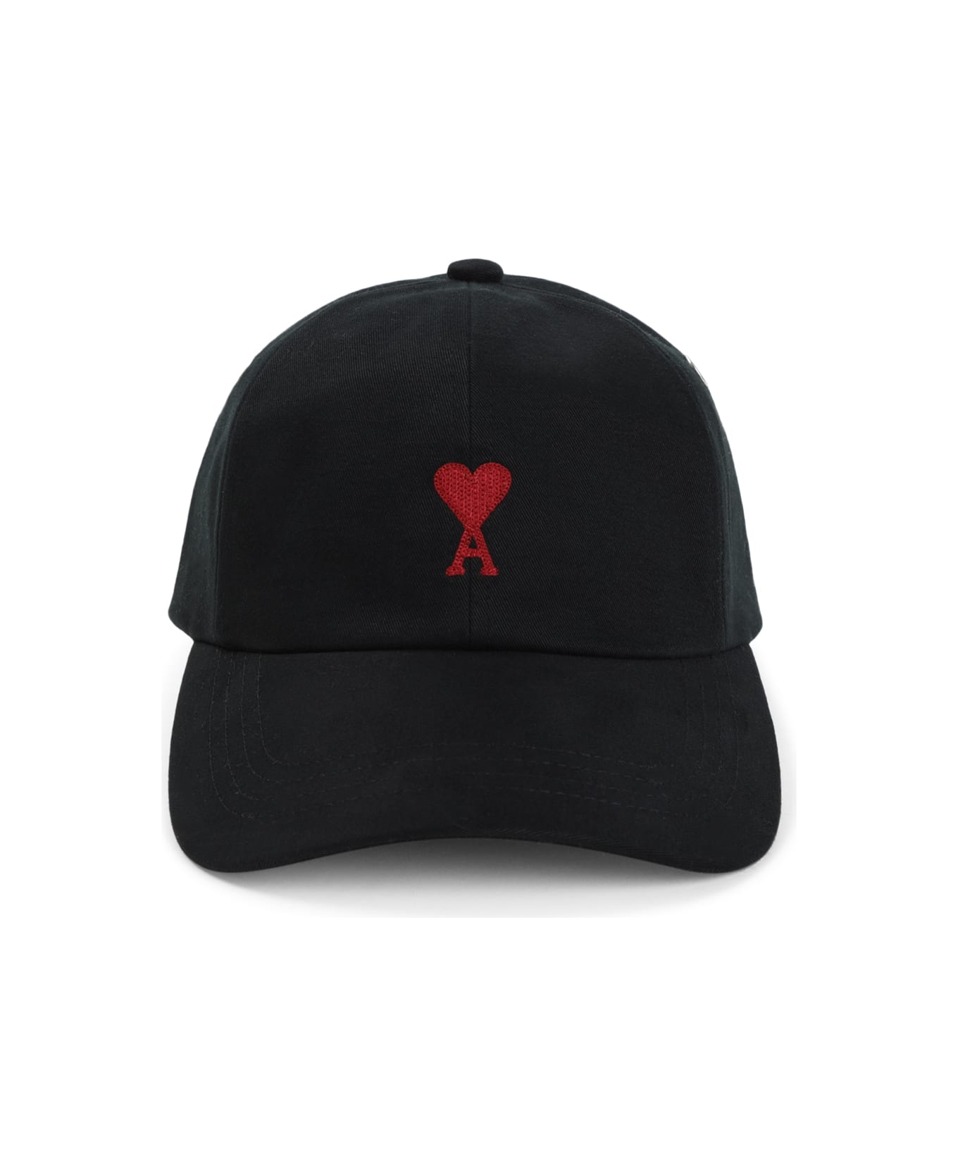 Ami Alexandre Mattiussi Red Adc Embroidery Hat - Black