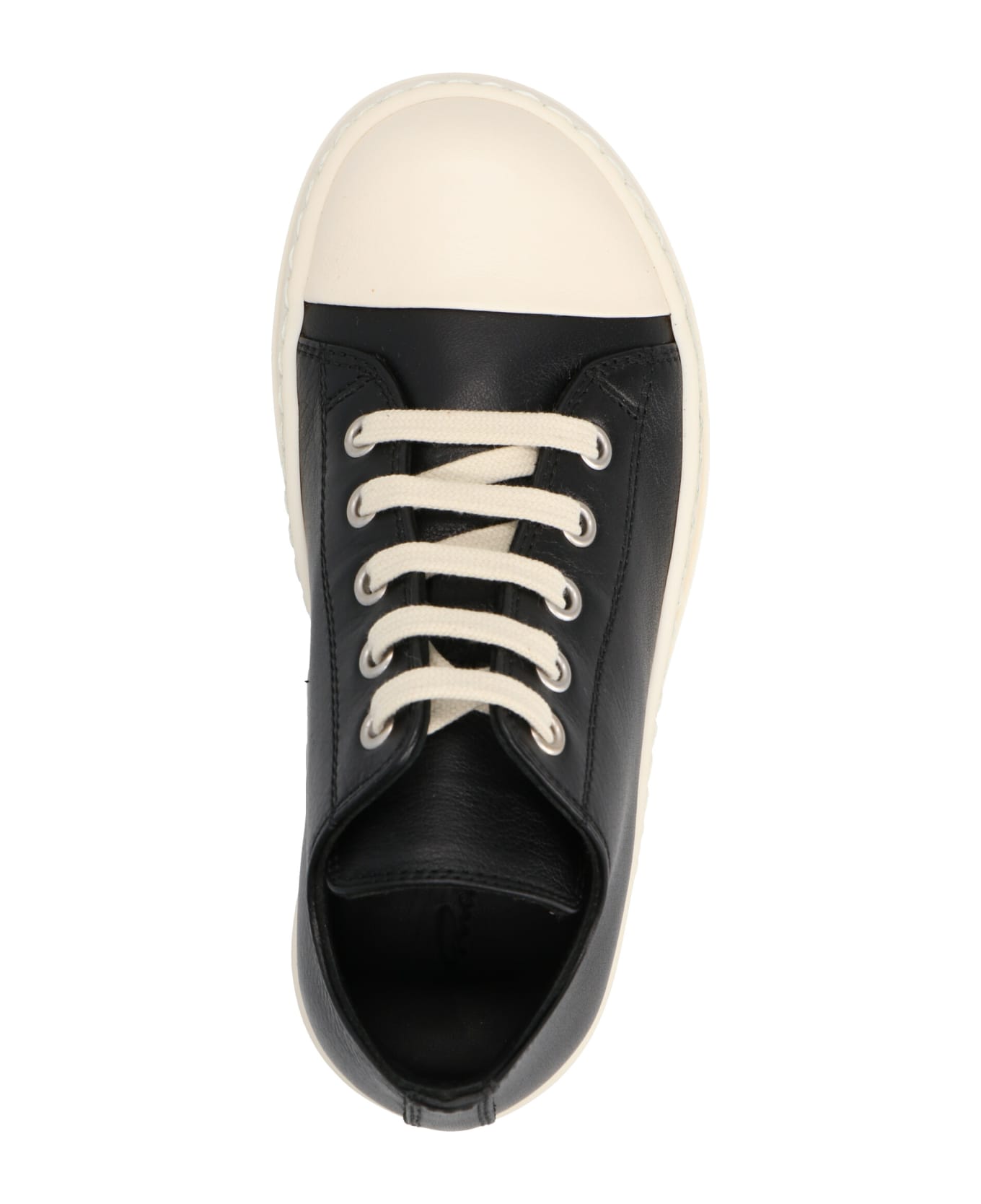 Rick Owens Leather Sneakers - White/Black