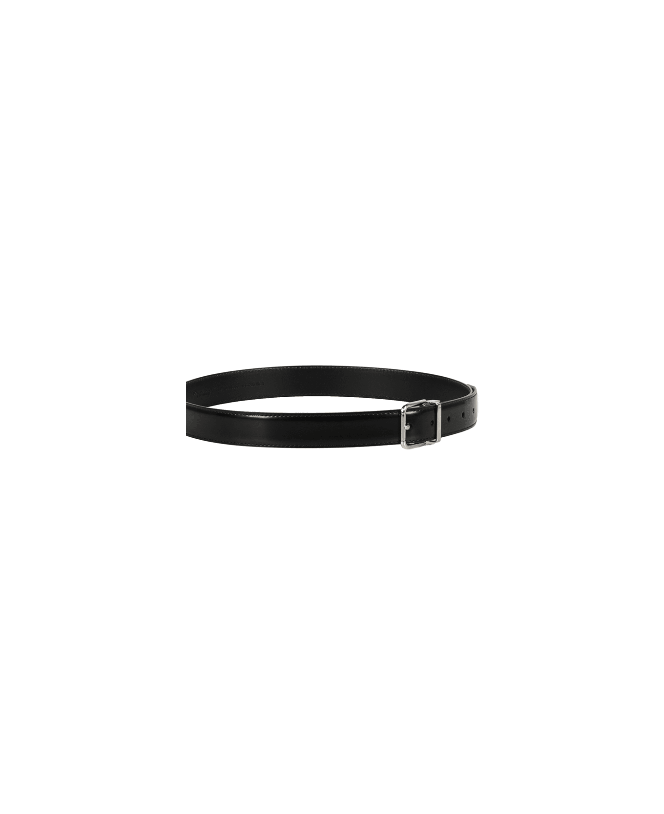 Dolce & Gabbana Simple Belt In Calfskin - Black