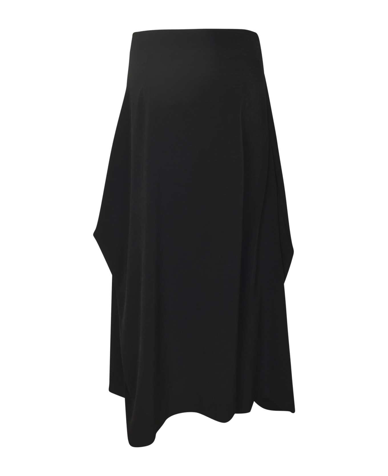 Yohji Yamamoto High-waist Plain Skirt - Black