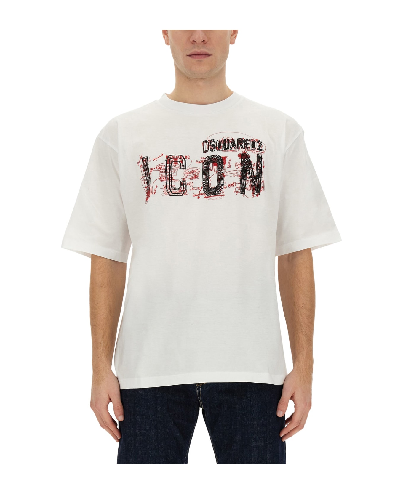 Dsquared2 T-shirt With Print - WHITE シャツ