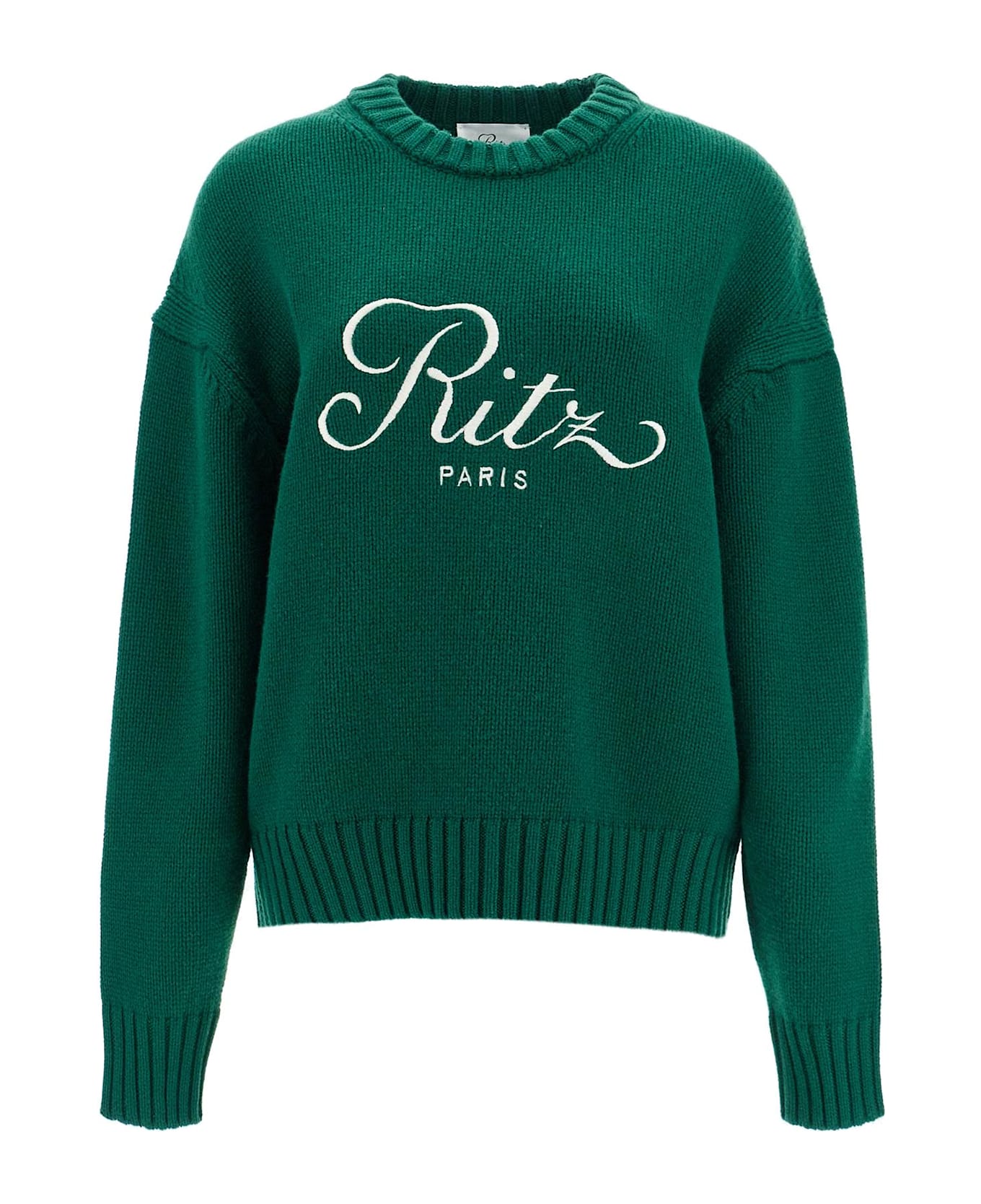 Frame Cashmere Pullover With Ritz Paris Frame - GREEN