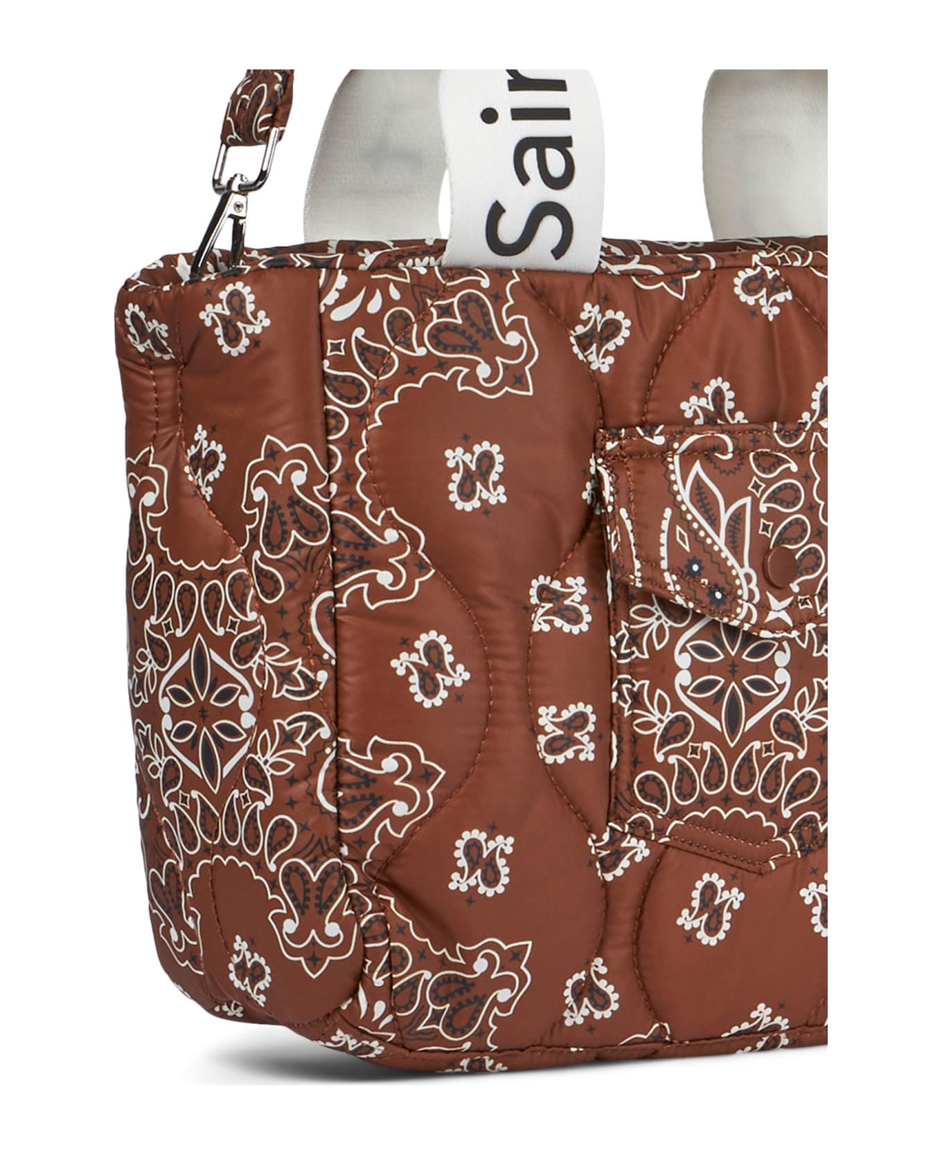 MC2 Saint Barth Puffer Handbag With Bandanna Print - BROWN