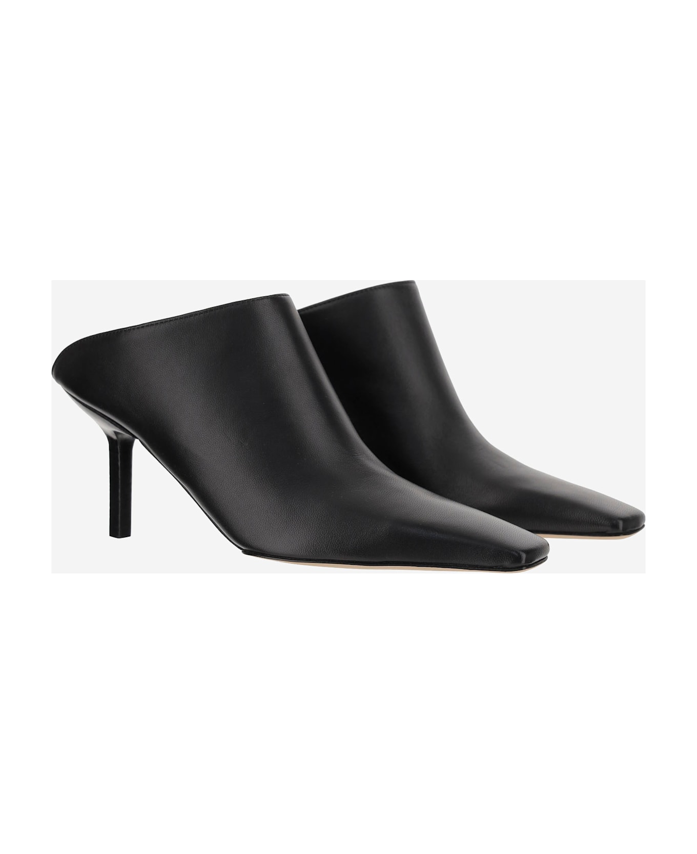 Armarium Leather Mules - Black