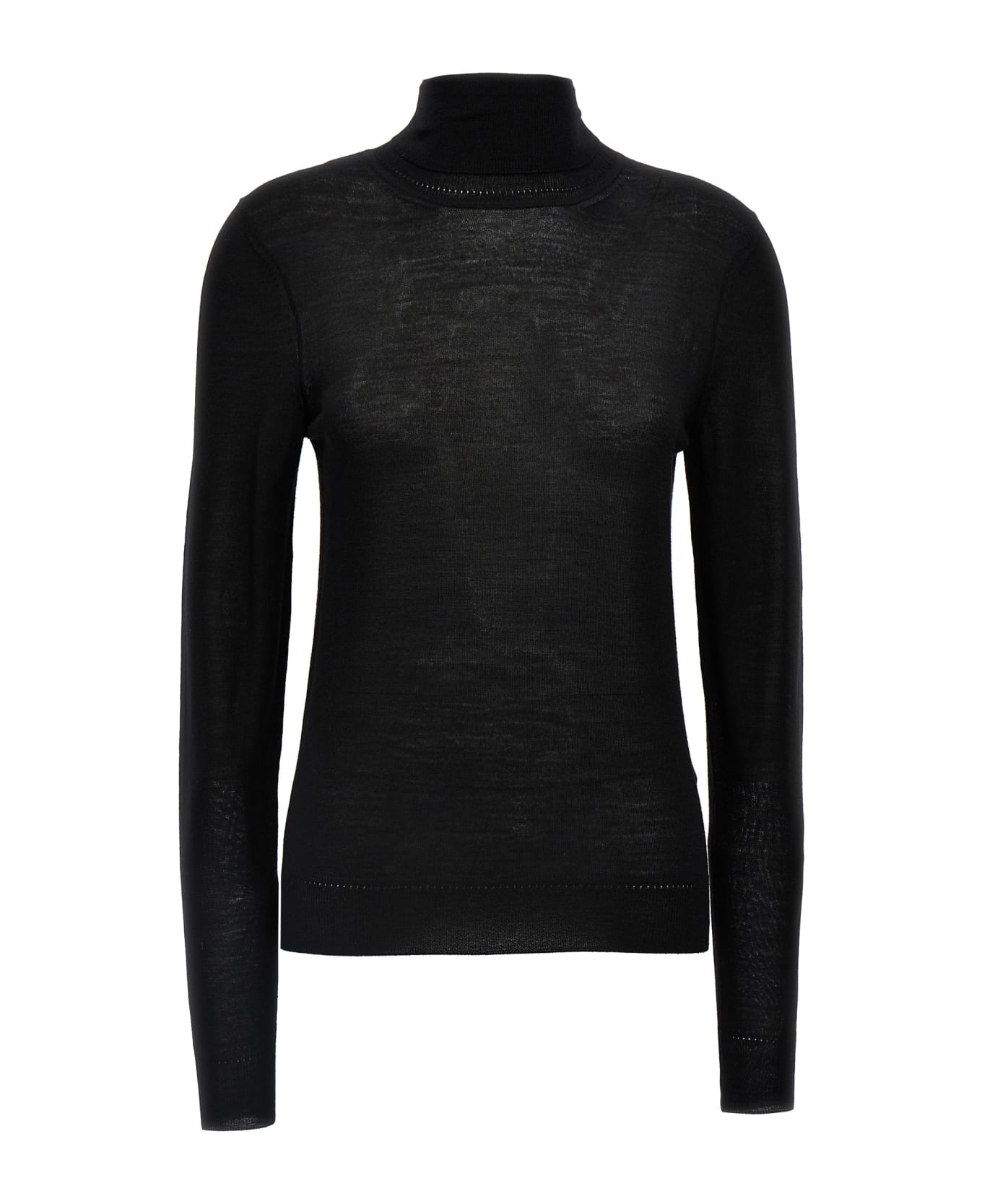 Saint Laurent 'cassandre' Turtleneck Sweater - Black