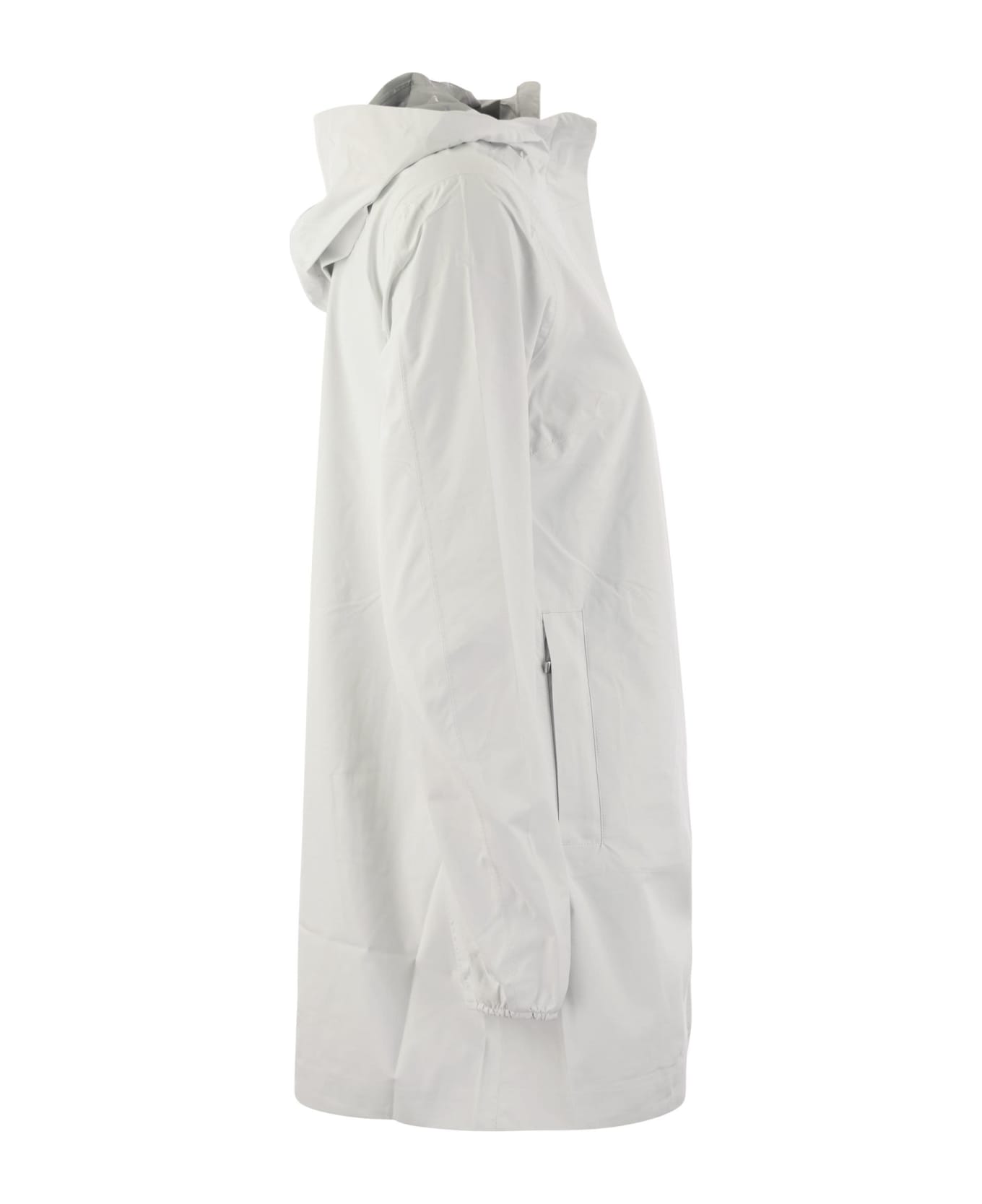 K-Way Sophie Stretch - Hooded Jacket - White レインコート