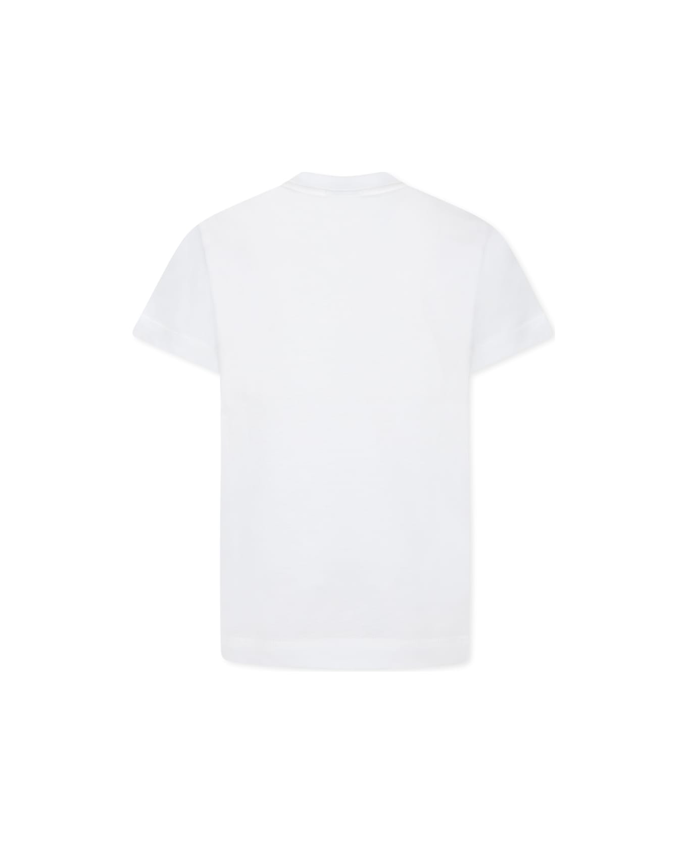 Fendi White T-shirt For Kids With Logo - White