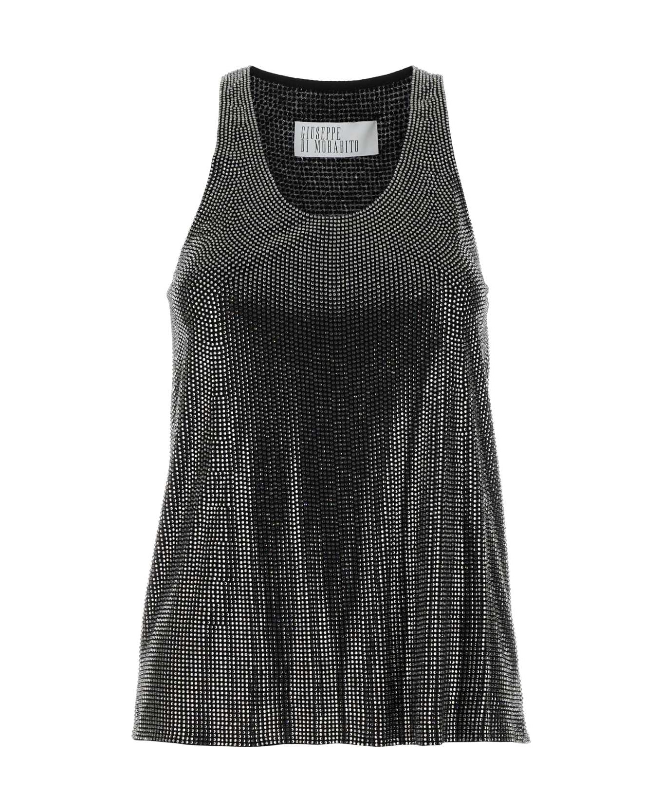 Giuseppe di Morabito Embellished Viscose Tank Top - BLACK