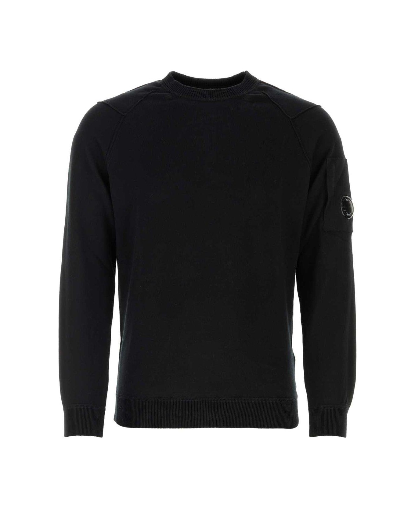 C.P. Company Len-detailed Sleeved Sweater - Black