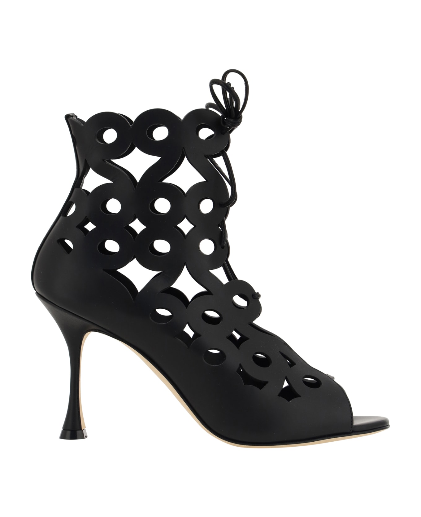 Manolo Blahnik Taralo Rial Sandals - Blck