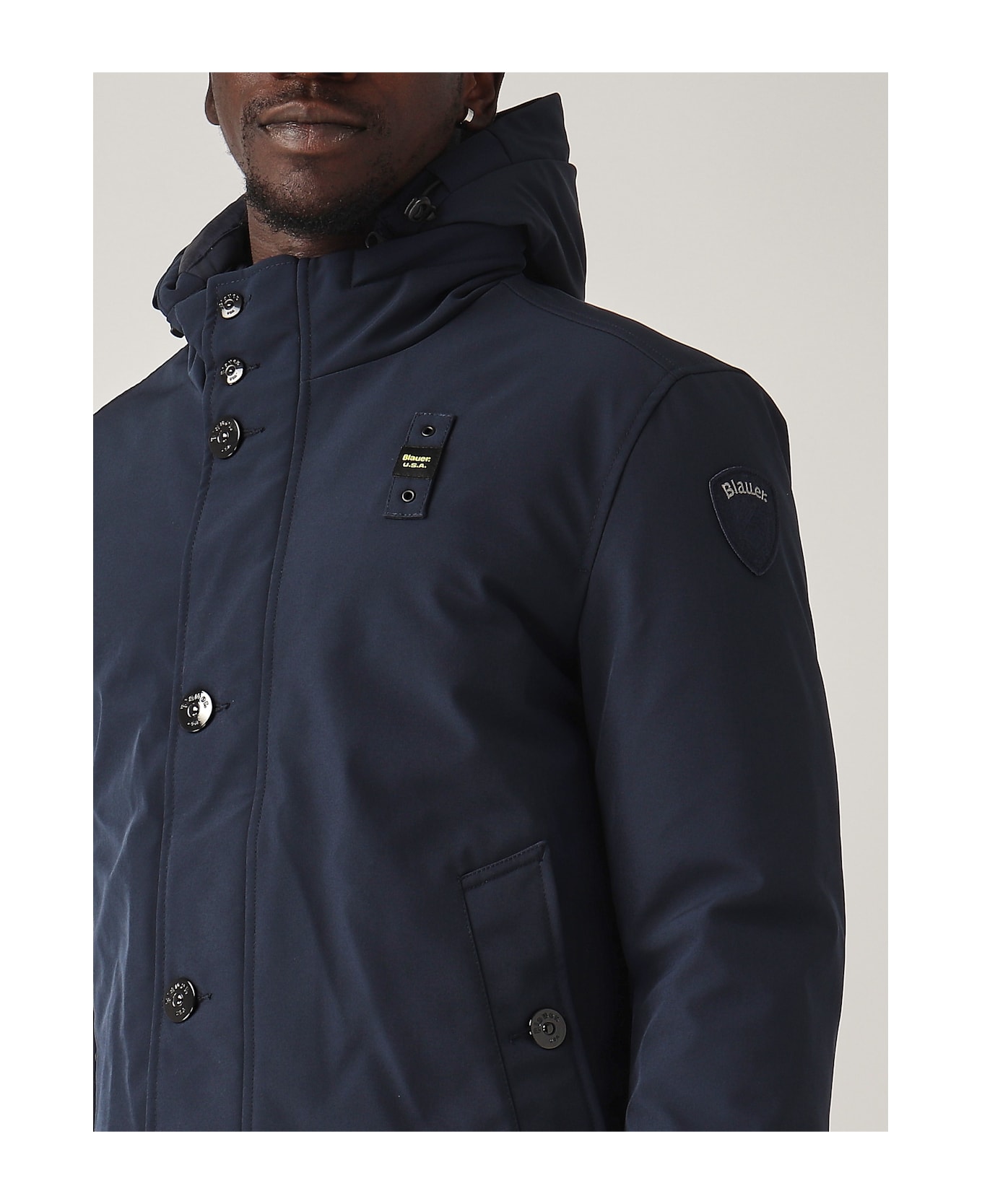 Blauer Giubbotto Uomo Chester Interno 100 Piuma Jacket - NAVY