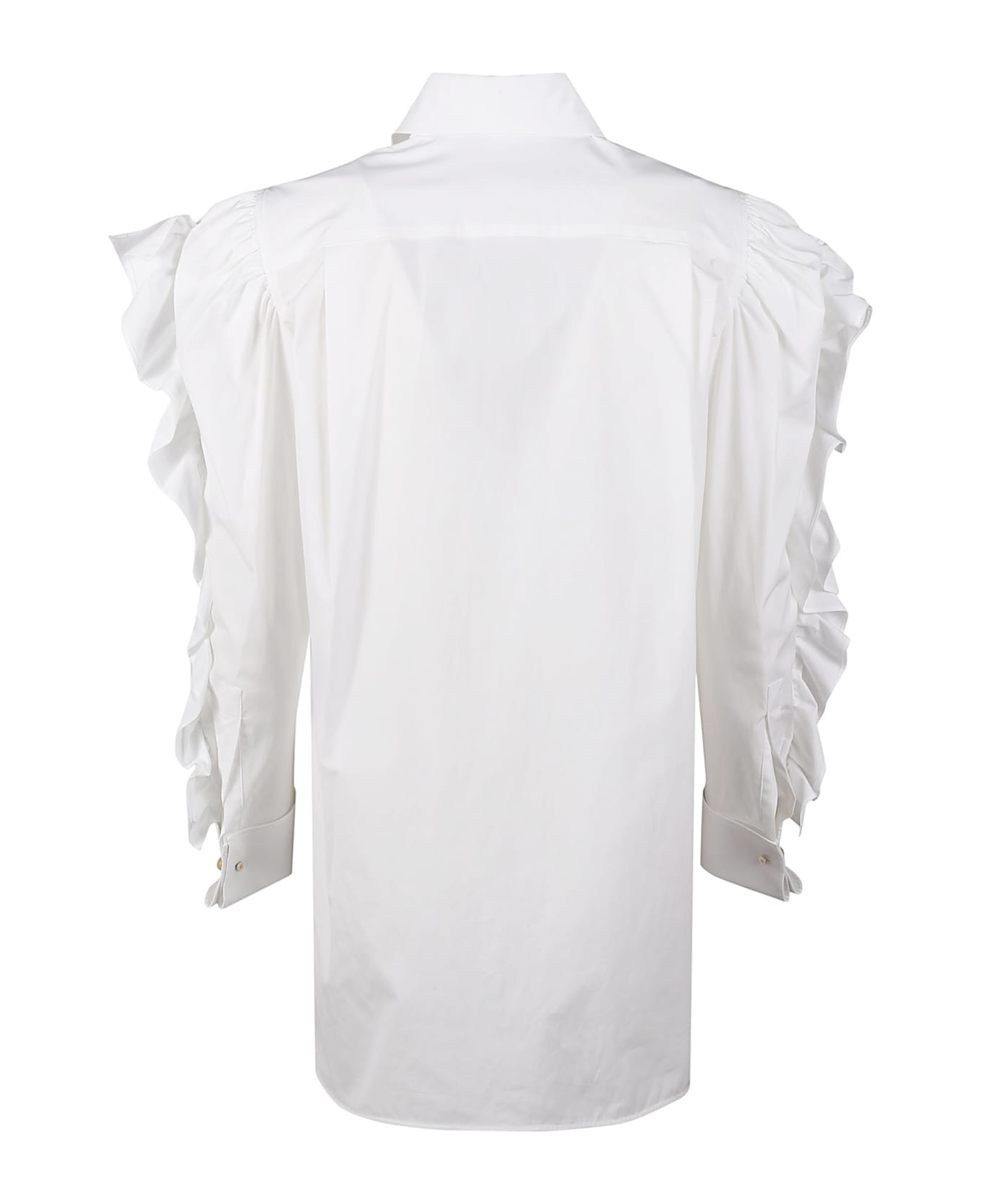 Max Mara Ruffle Blouse - OPTICAL WHITE