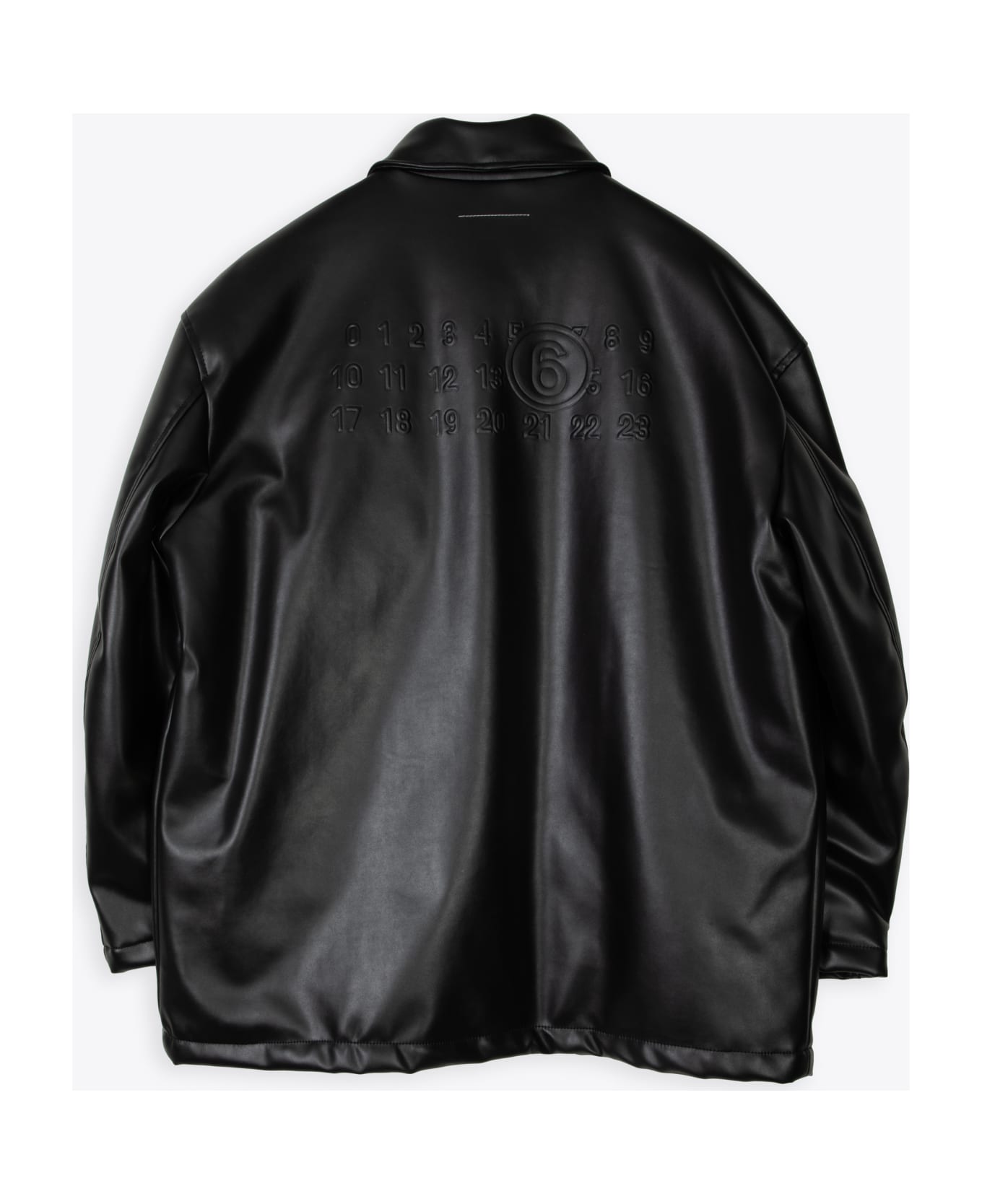 MM6 Maison Margiela Leather Car-coat - Nero