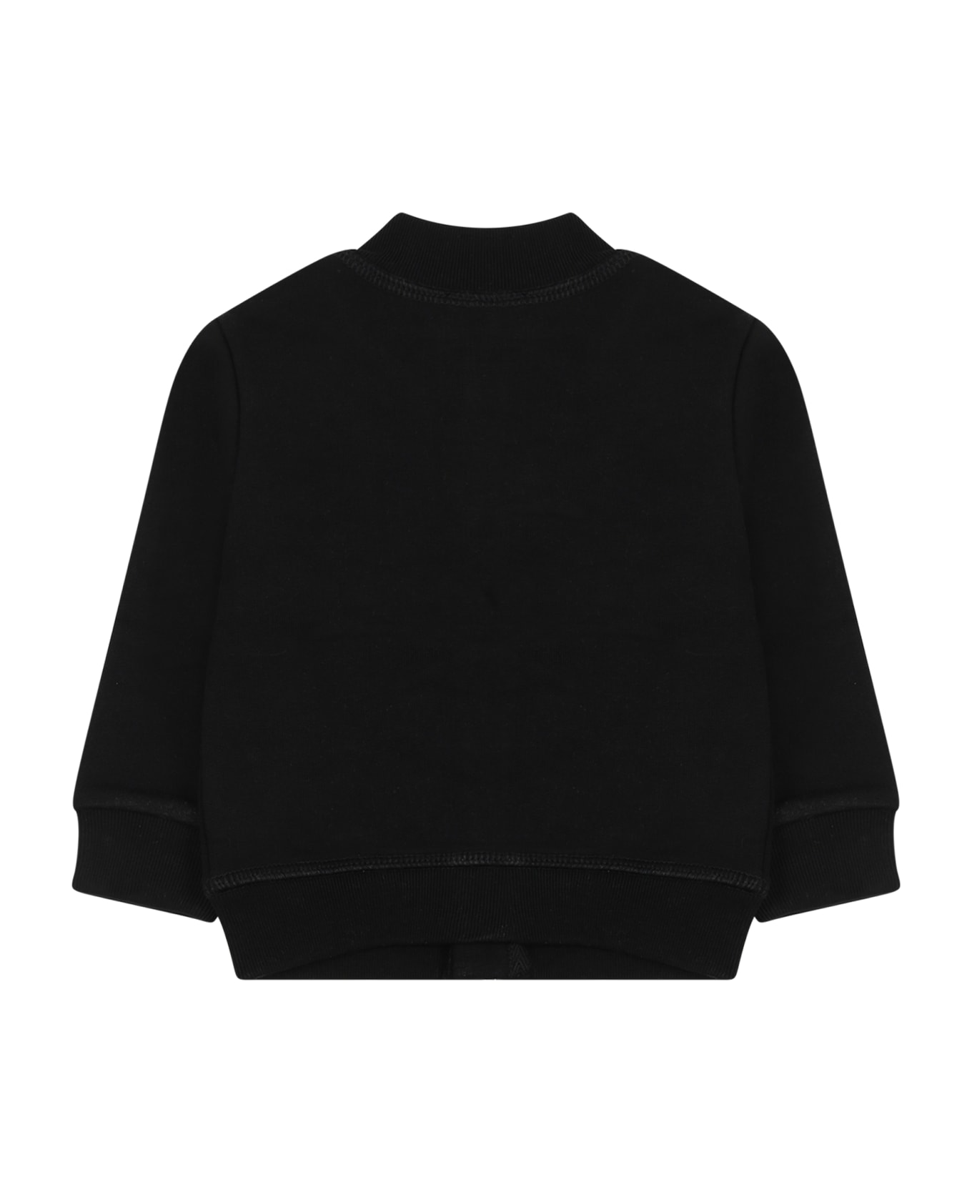 Dsquared2 Black Sweatshirt For Baby Boy With Logo - Black ニットウェア＆スウェットシャツ