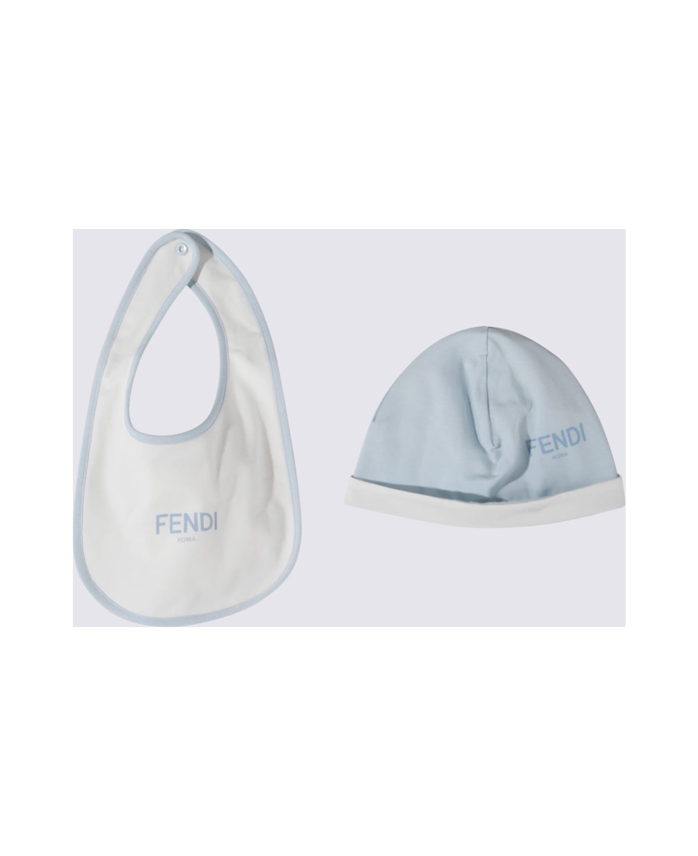 Fendi Blue Cotton Jumpsuit - AZZURRO BABY