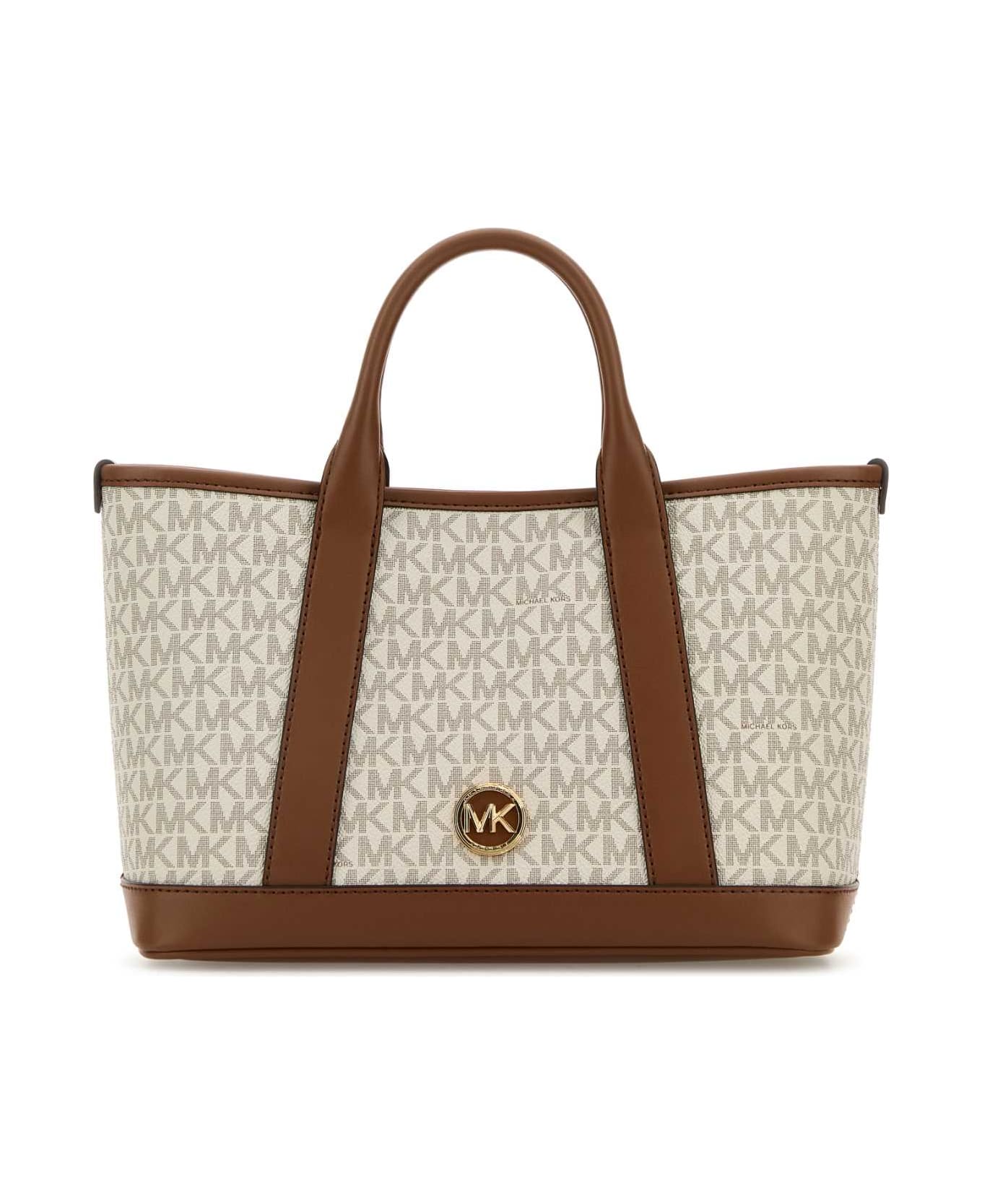 Michael Kors Printed Canvas Small Luisa Shopping Bag - VANILLALUGG