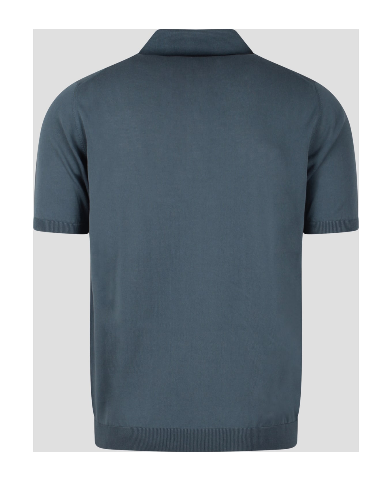Roberto Collina Cotton Knit Polo Shirt - Blue