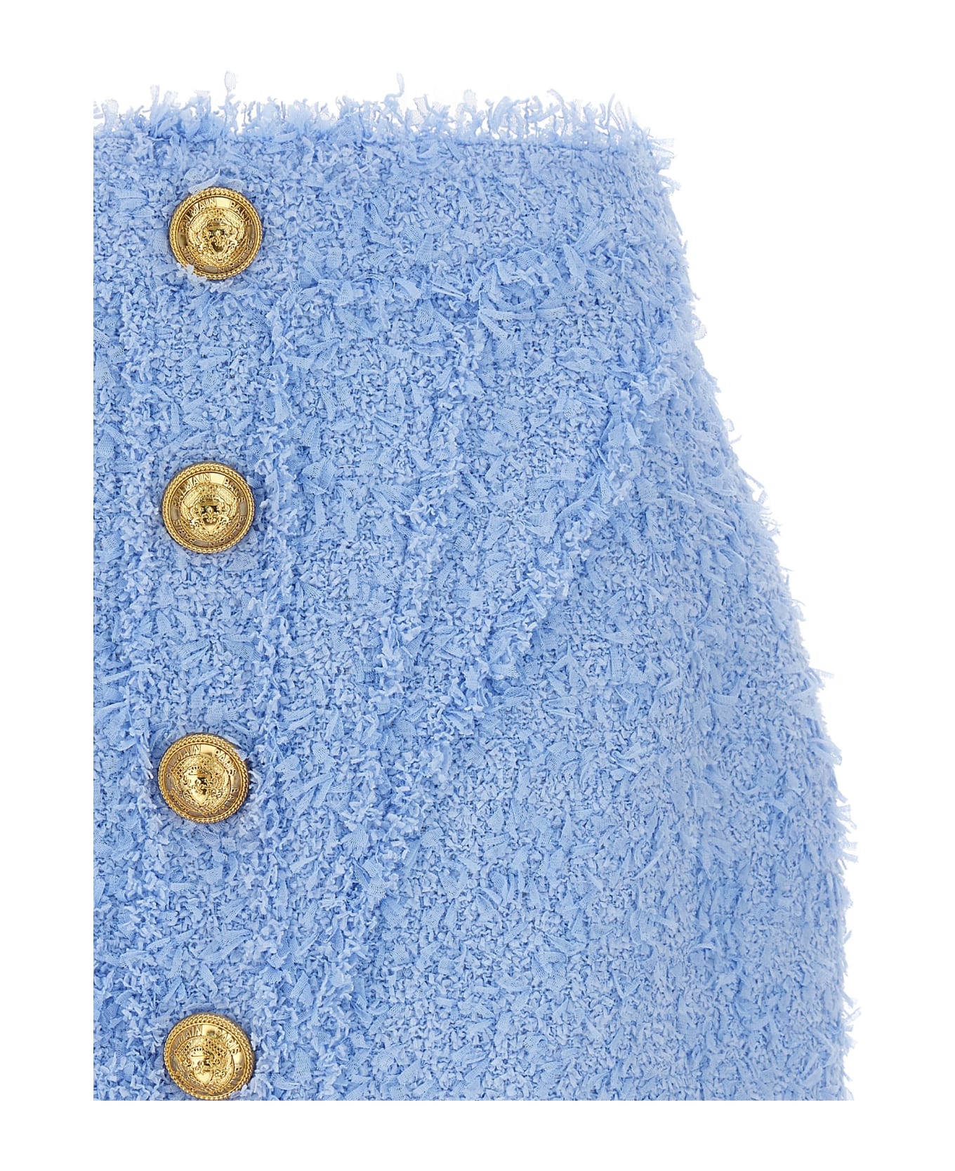 Balmain Tweed Skirt - Blu