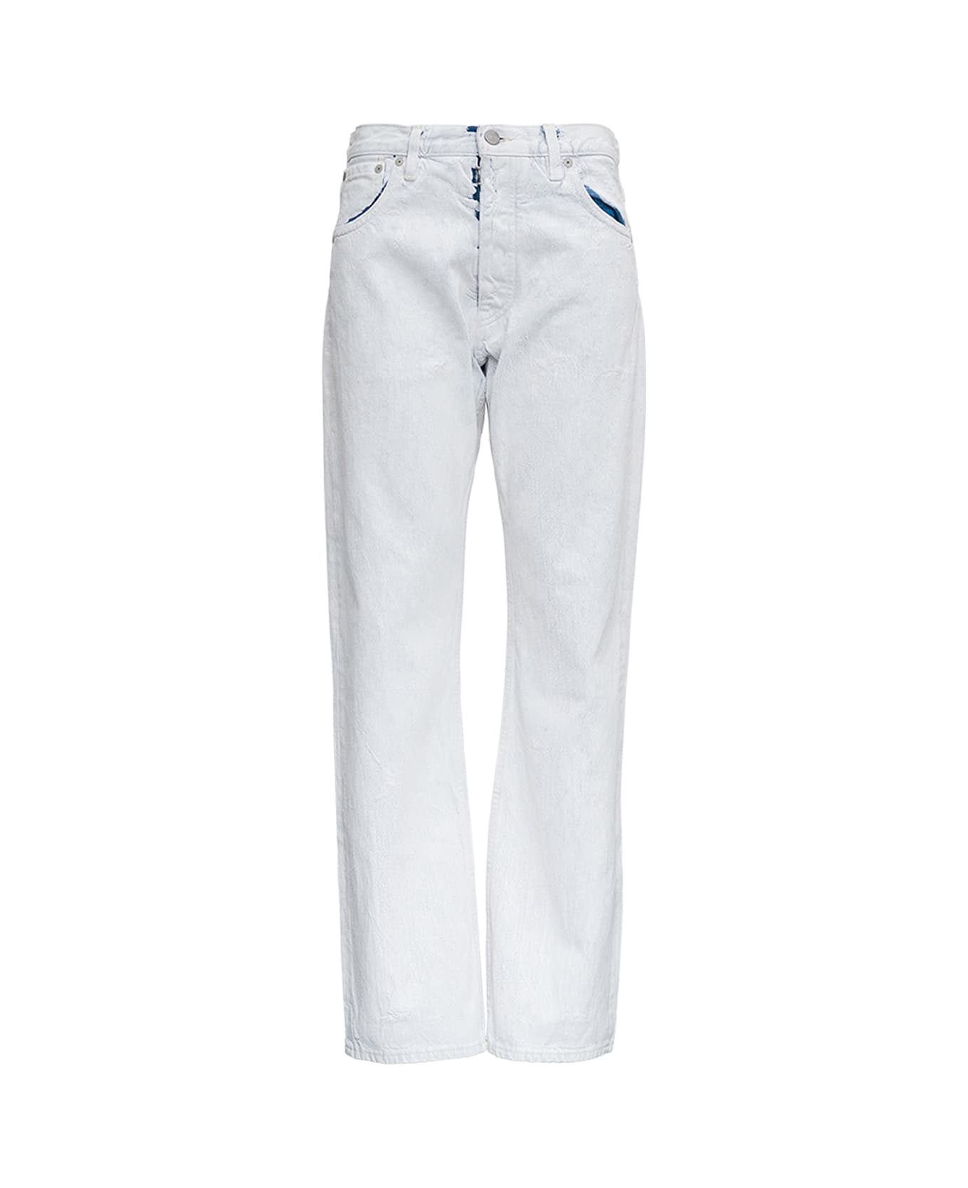 Maison Margiela White Five Pockets Trompe L'oeil Jeans