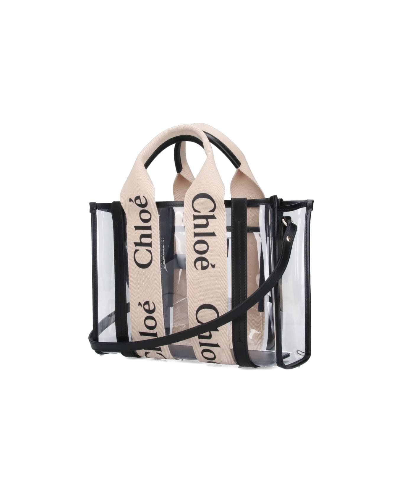 Chloé 'woody' Small Tote Bag - Transparent