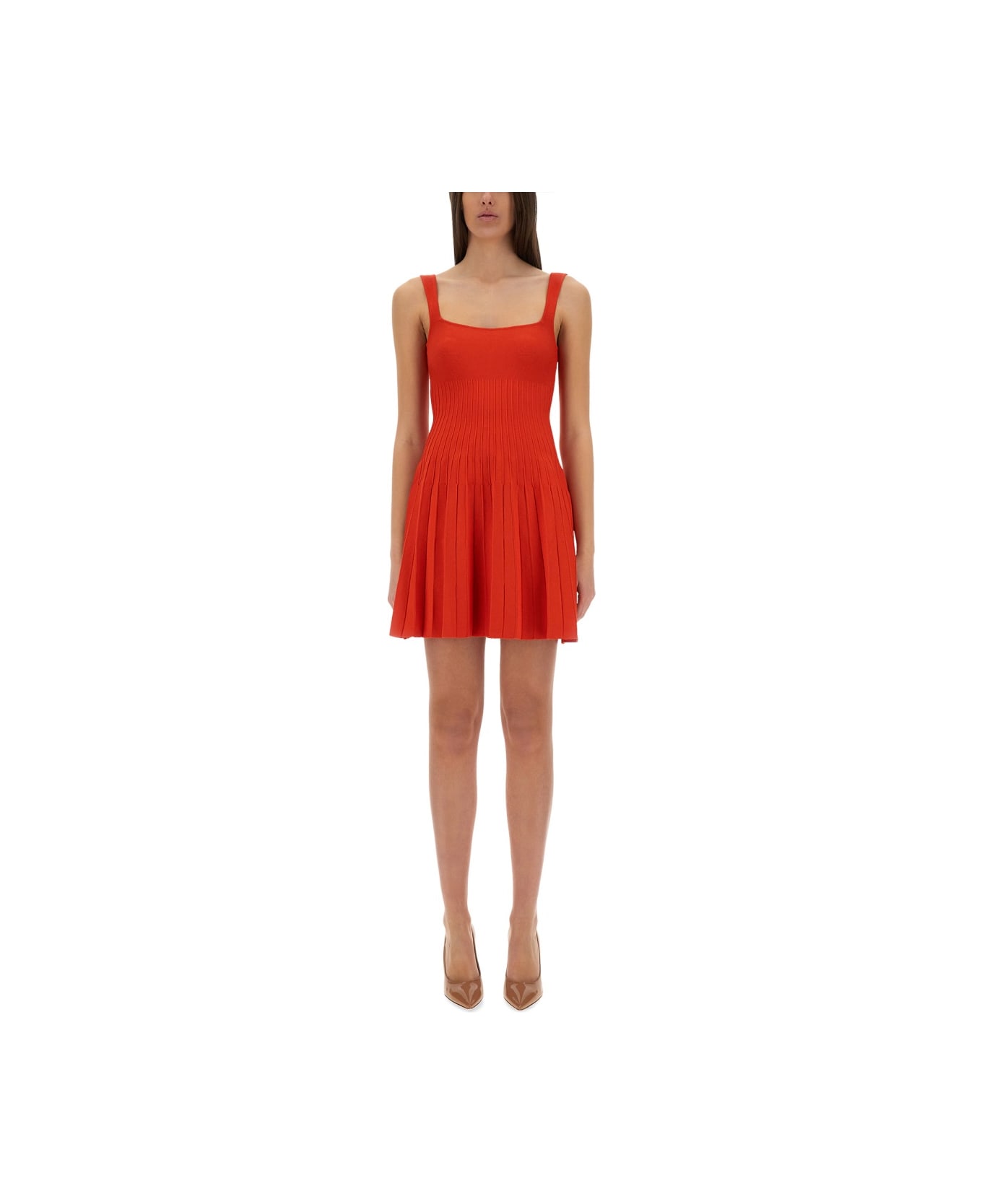 STAUD "ellison" Short Dress - RED