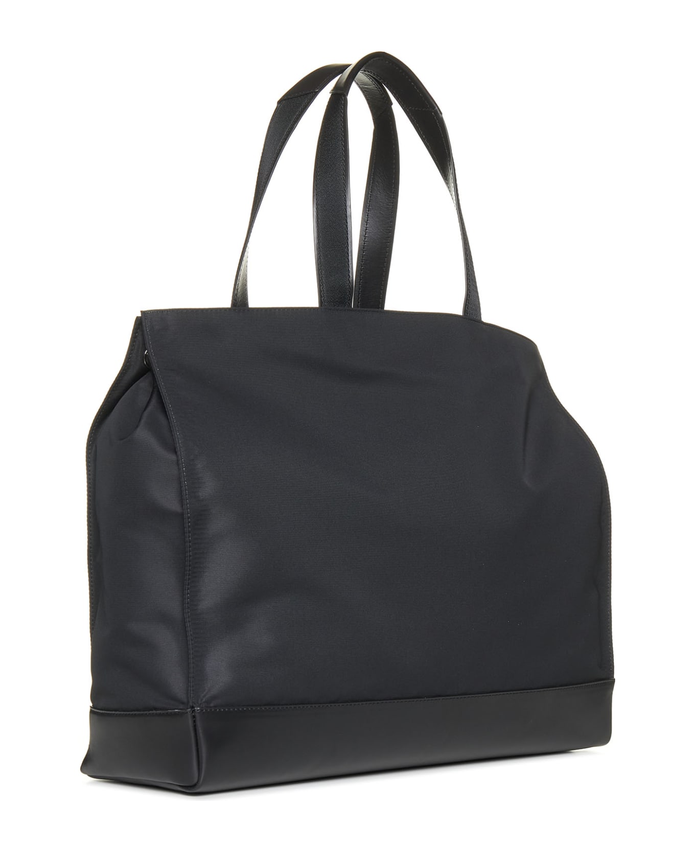 Alexander McQueen Black Nylon And Leather De Manta Tote Bag - Nero