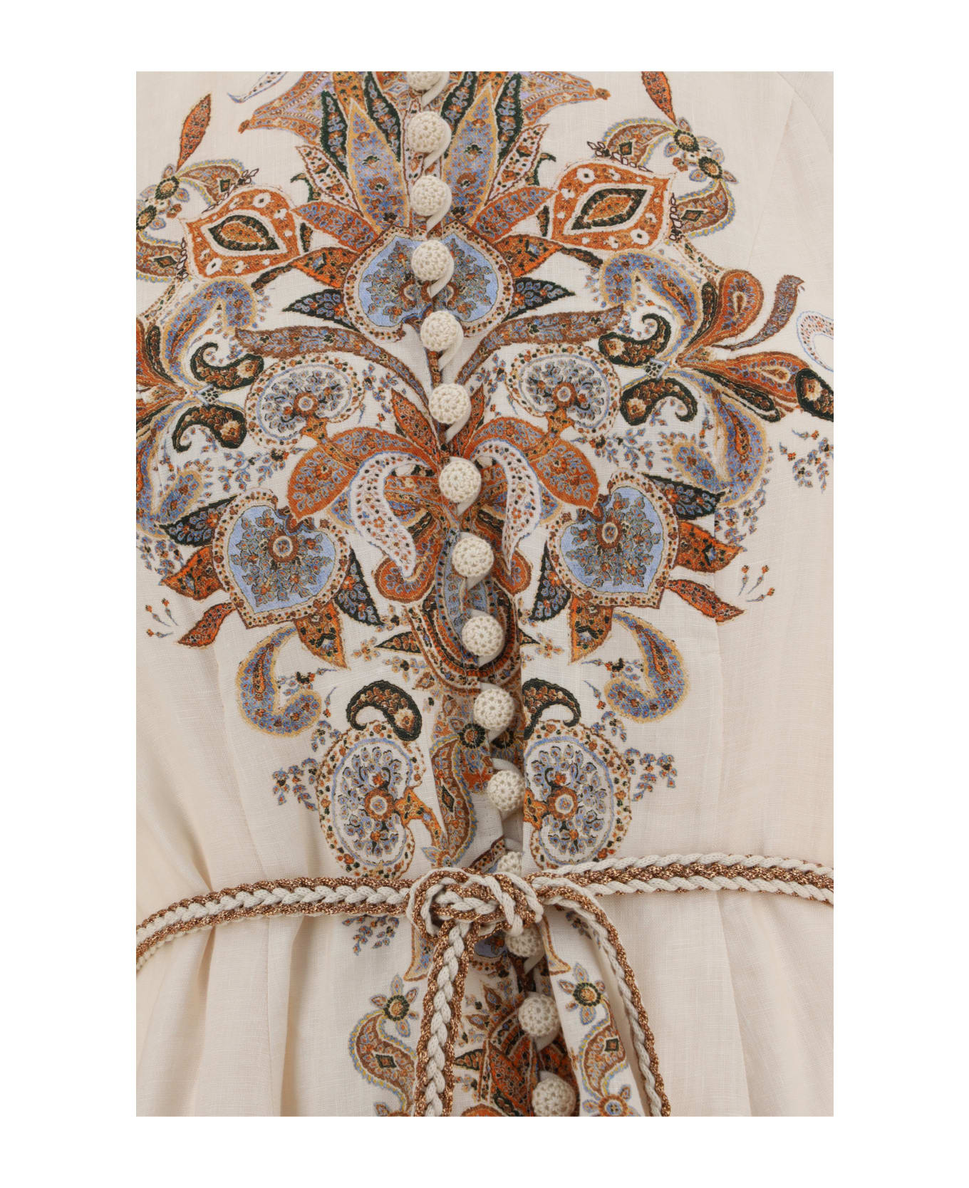 Zimmermann Devi Billow Dress - Ivop Ivory Paisley