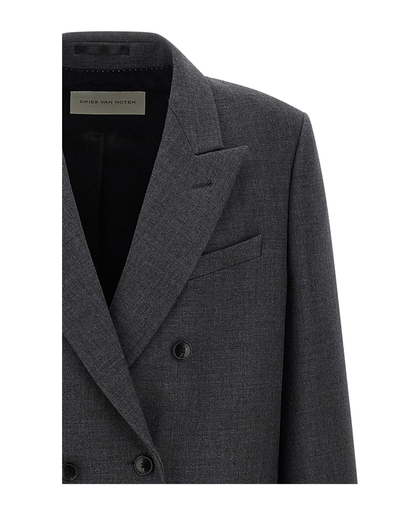 Dries Van Noten Double-breasted Coat - Gray