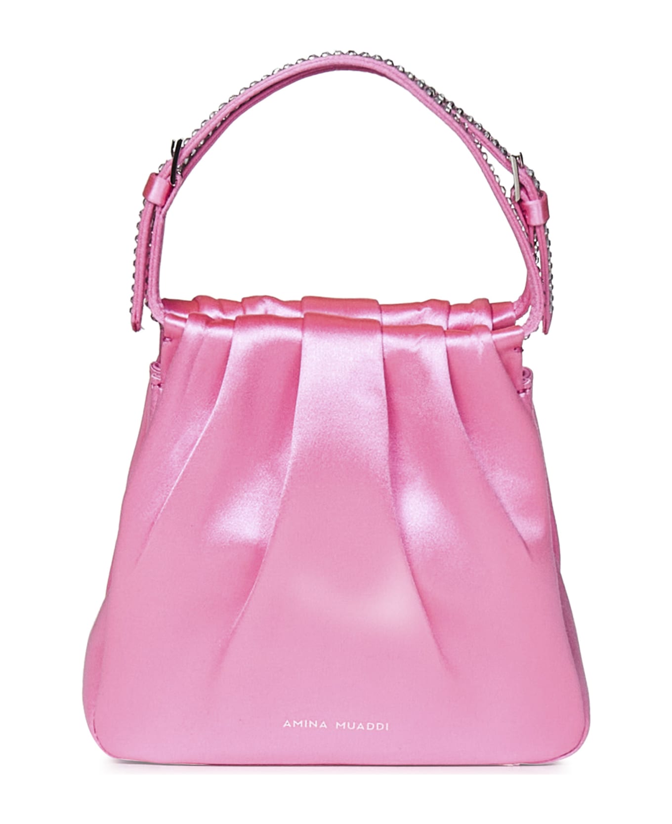Amina Muaddi Vittoria Crystal Handbag - Pink