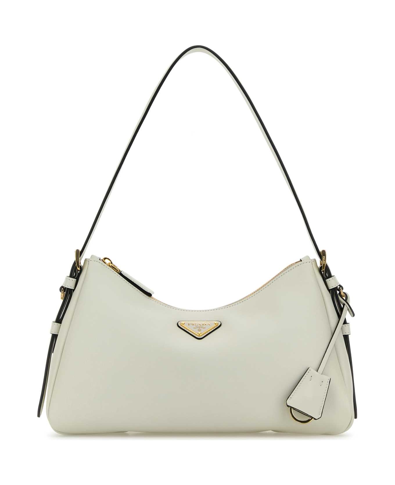 Prada White Leather Medium Aimã©e Shoulder Bag - BIANCO N