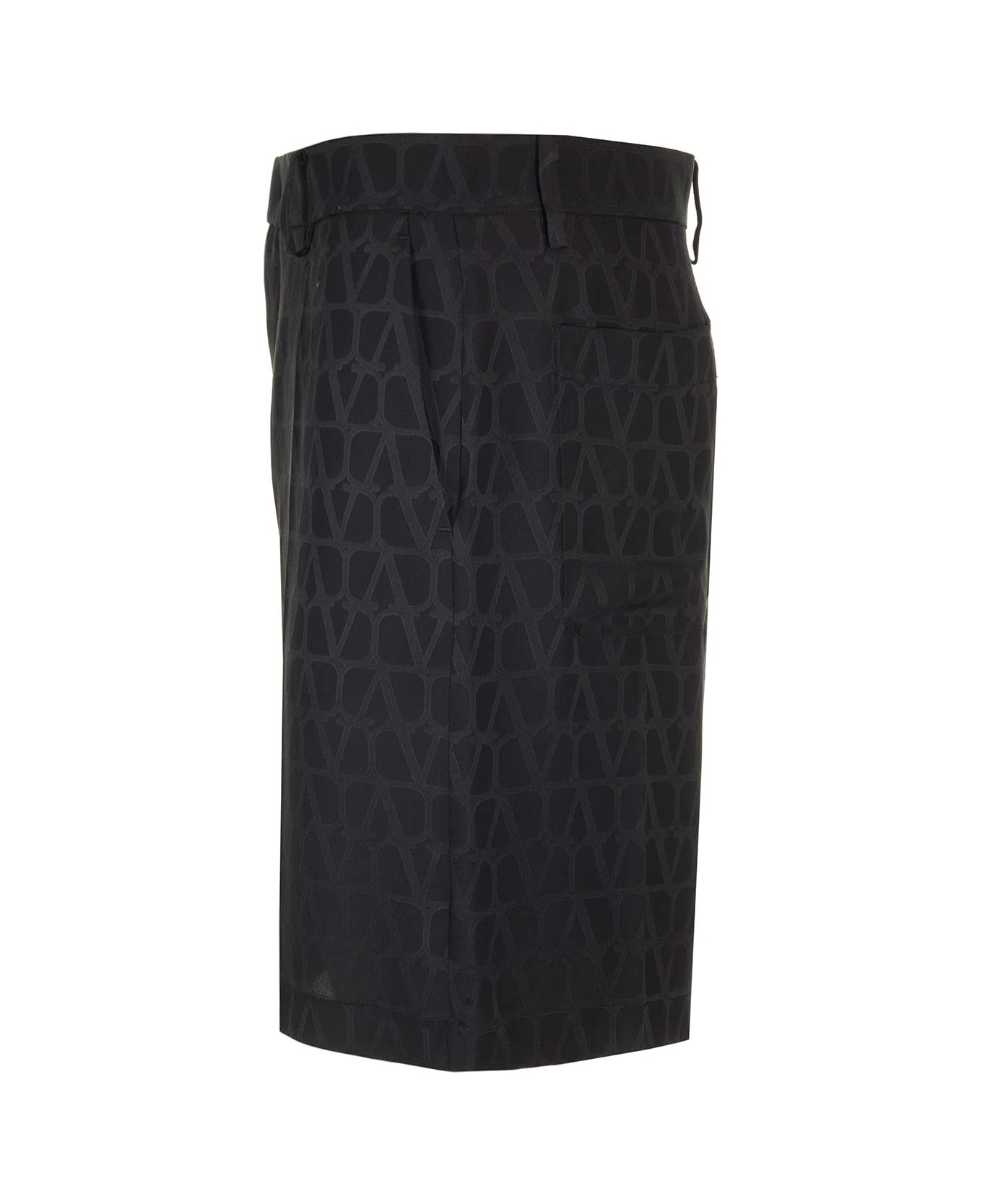 Valentino low-top 'toile Iconographe' Silk Shorts - Black
